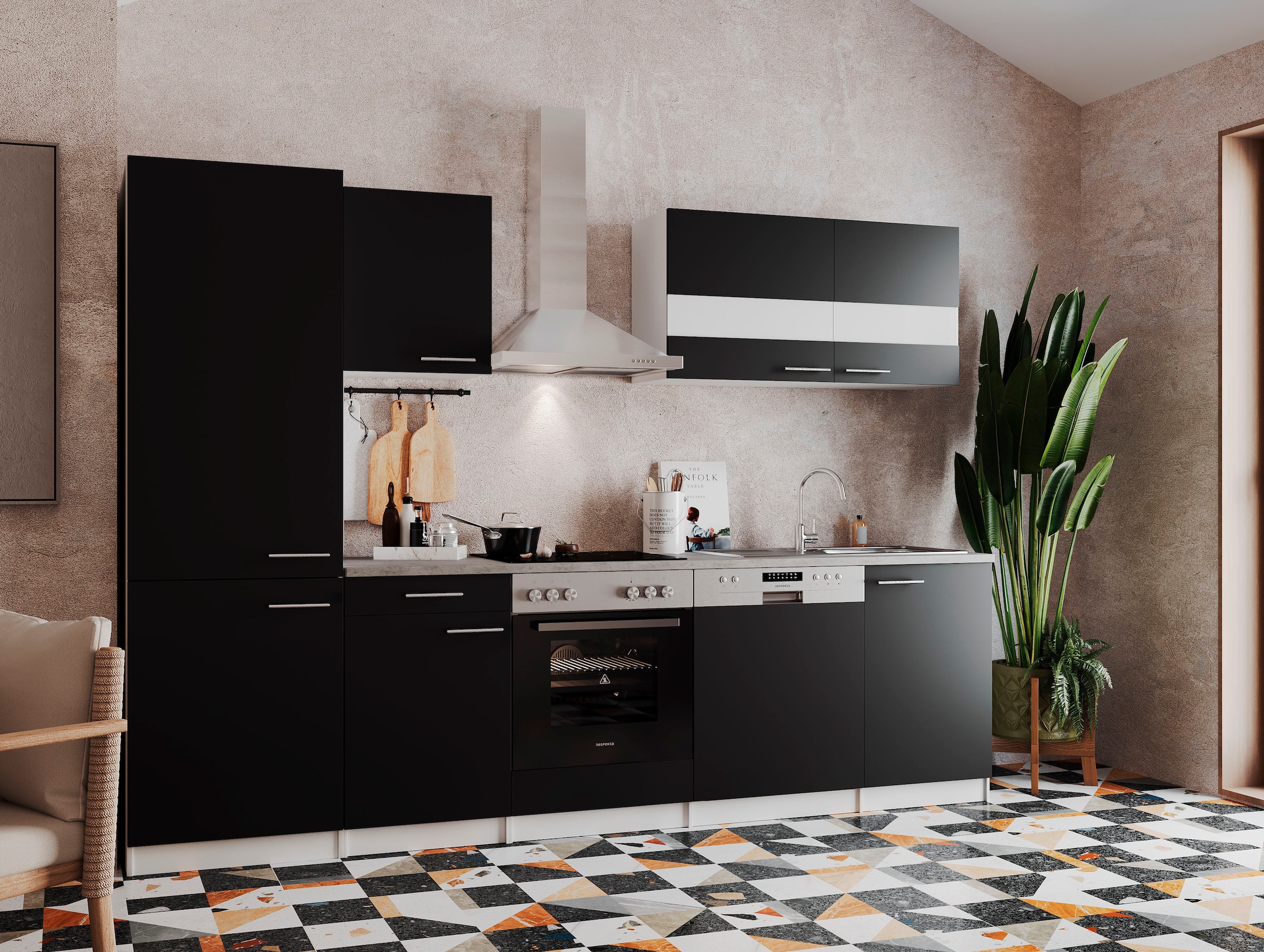 RESPEKTA Küchenzeile »Malia« Breite 280 cm, mit Soft-Close, in exklusiver Konfiguration für OTTO