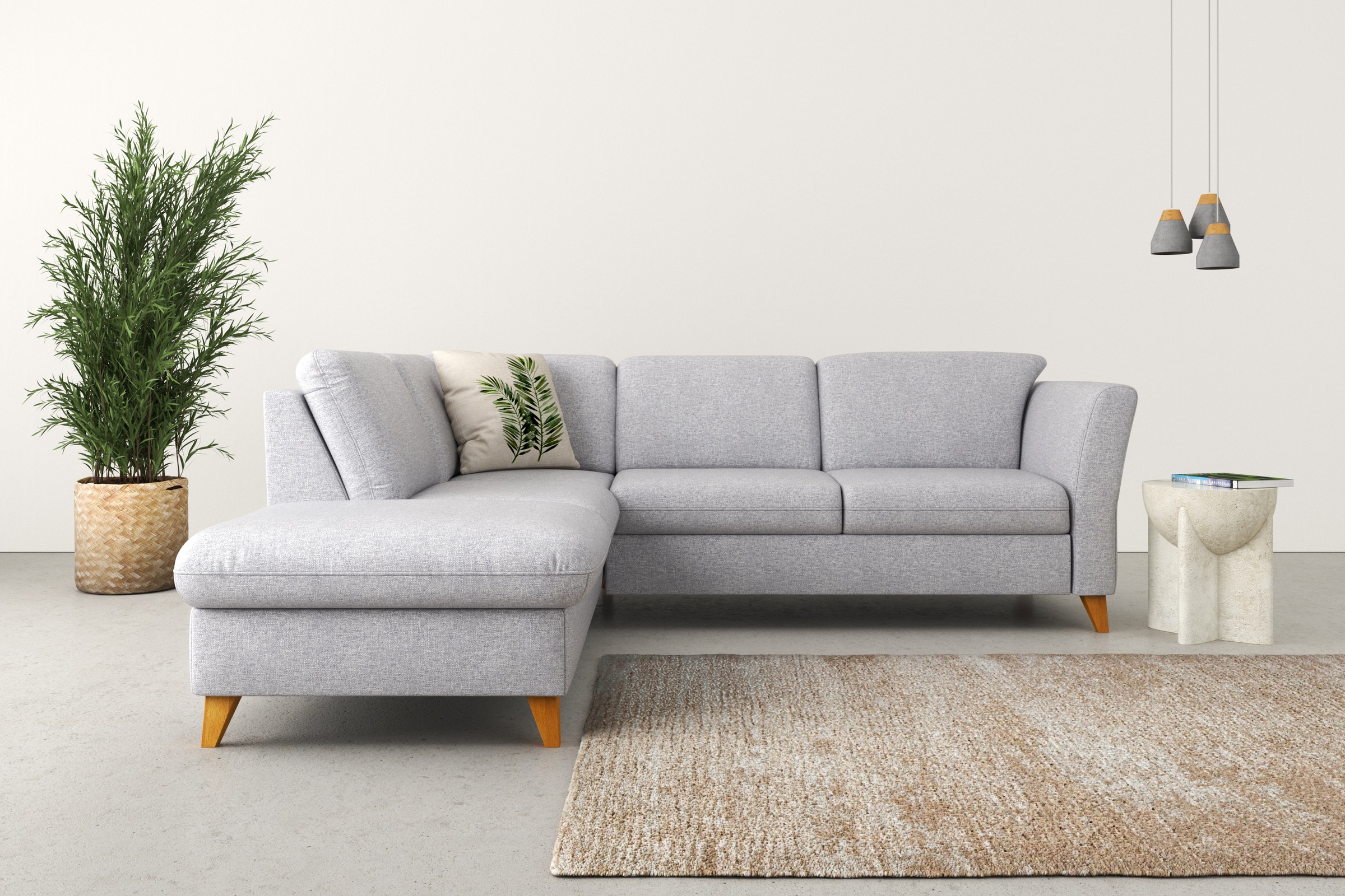 Home affaire Ecksofa »Trelleborg L-Form«, Federkern-Polsterung, wahlweise mit Bettfunktion und Stauraum