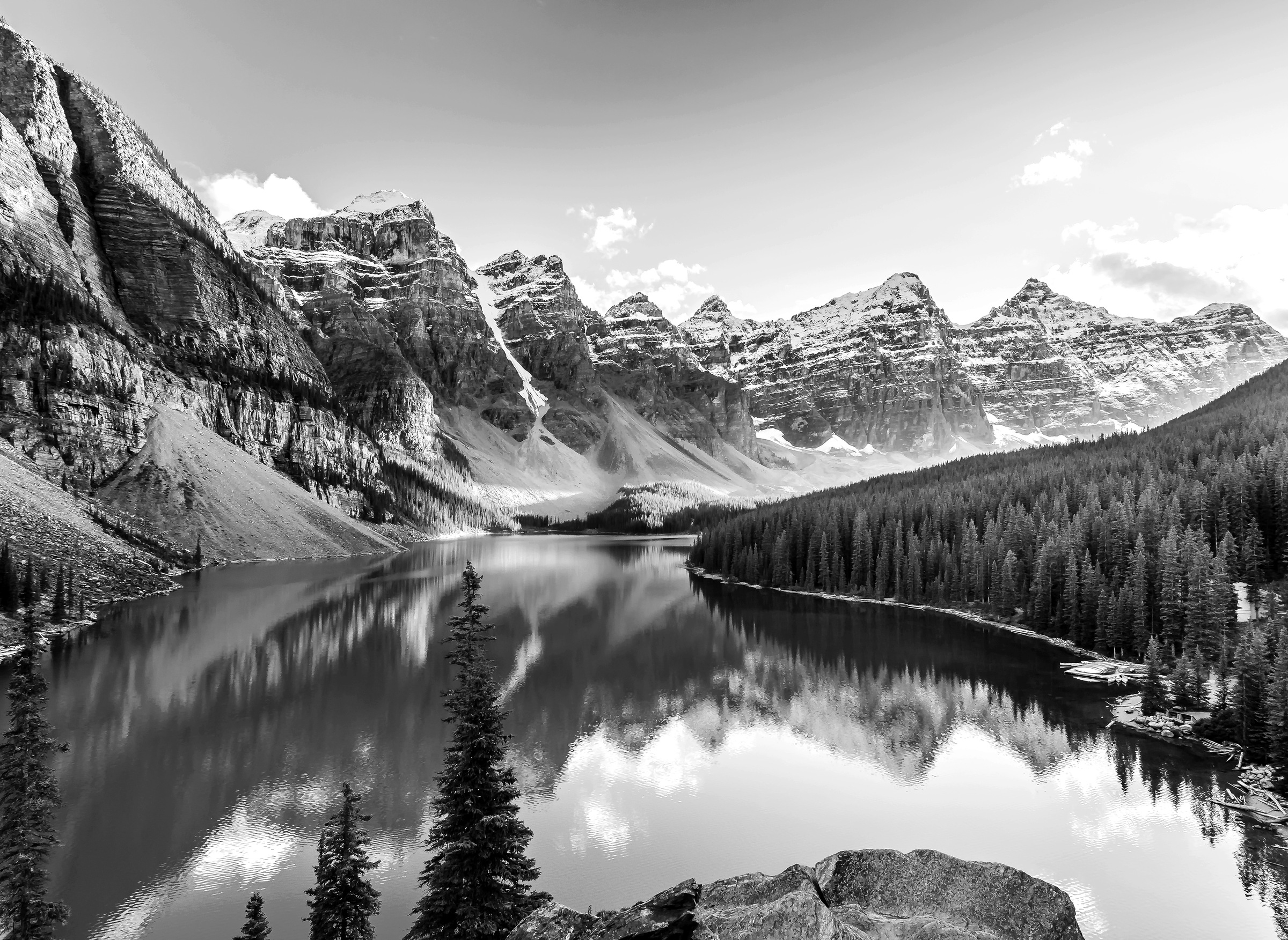 Papermoon Fototapete »Landschaft schwarz & weiß« günstig online kaufen