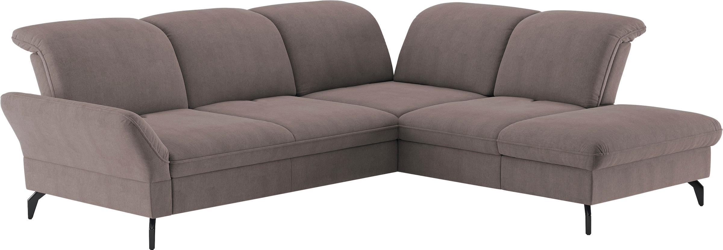 sit&more Ecksofa »Leandro L-Form«, Wahlweise mit Bett-, Kopfteil - und Armlehnfunktion, sowie Stauraum