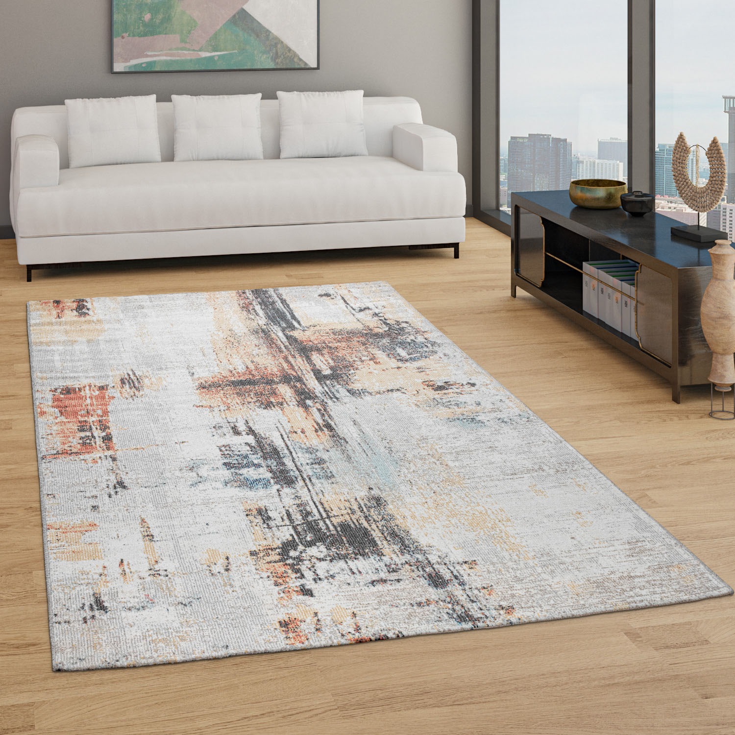 Paco Home Teppich »Torres 276«, rechteckig, 8 mm Höhe, modernes abstraktes günstig online kaufen