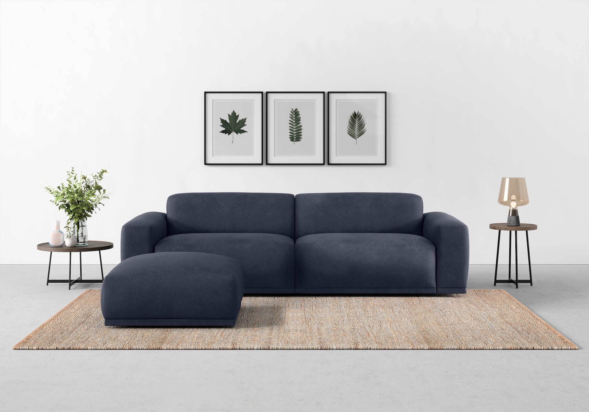 TRENDMANUFAKTUR Big-Sofa »Braga, mit hochwertigem Kaltschaum, Megasofa, in Cord erhältlich«, modernes Big-Sofa, Couch mit hohem Sitzkomfort, 254/72/107 cm (B/H/T)