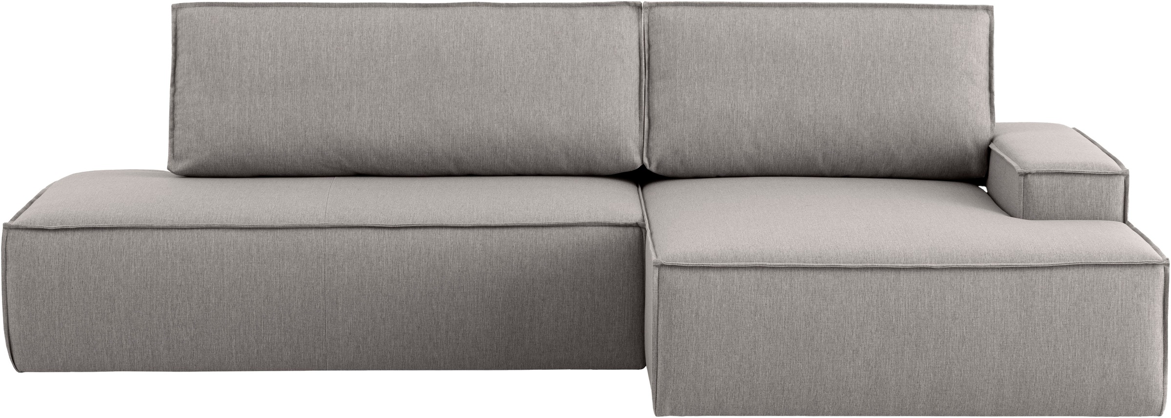 Home affaire Ecksofa »SHERWOOD, Schlafsofa in L-Form offen (275cm), Cord, Leinenoptik«, Schlaffunktion und Bettkasten, Kedernaht, hoher Sitz- & Liegekomfort