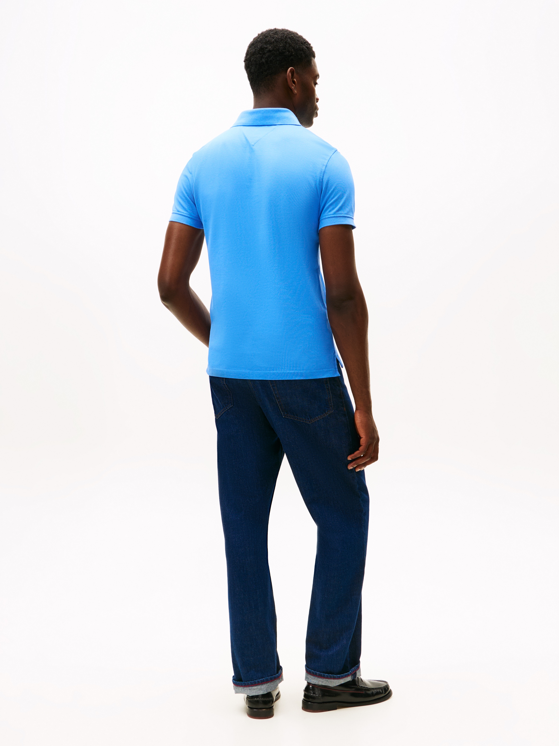 Tommy Hilfiger Poloshirt »1985 SLIM POLO mit Stickerei und Piqué-Qualität« unifarben, casual, slim fit, Baumwollmix, Polokragen