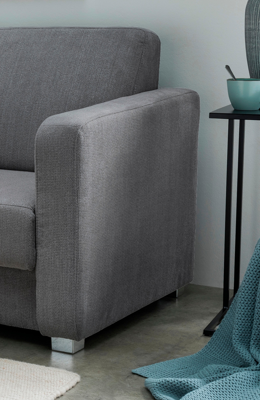 INOSIGN Schlafsofa »Mia Problemlöser Sofa, Einzelauszug, Bettsofa, zeitlos und bequem«, mit 2 Einzelauszügen als Längsschläfer