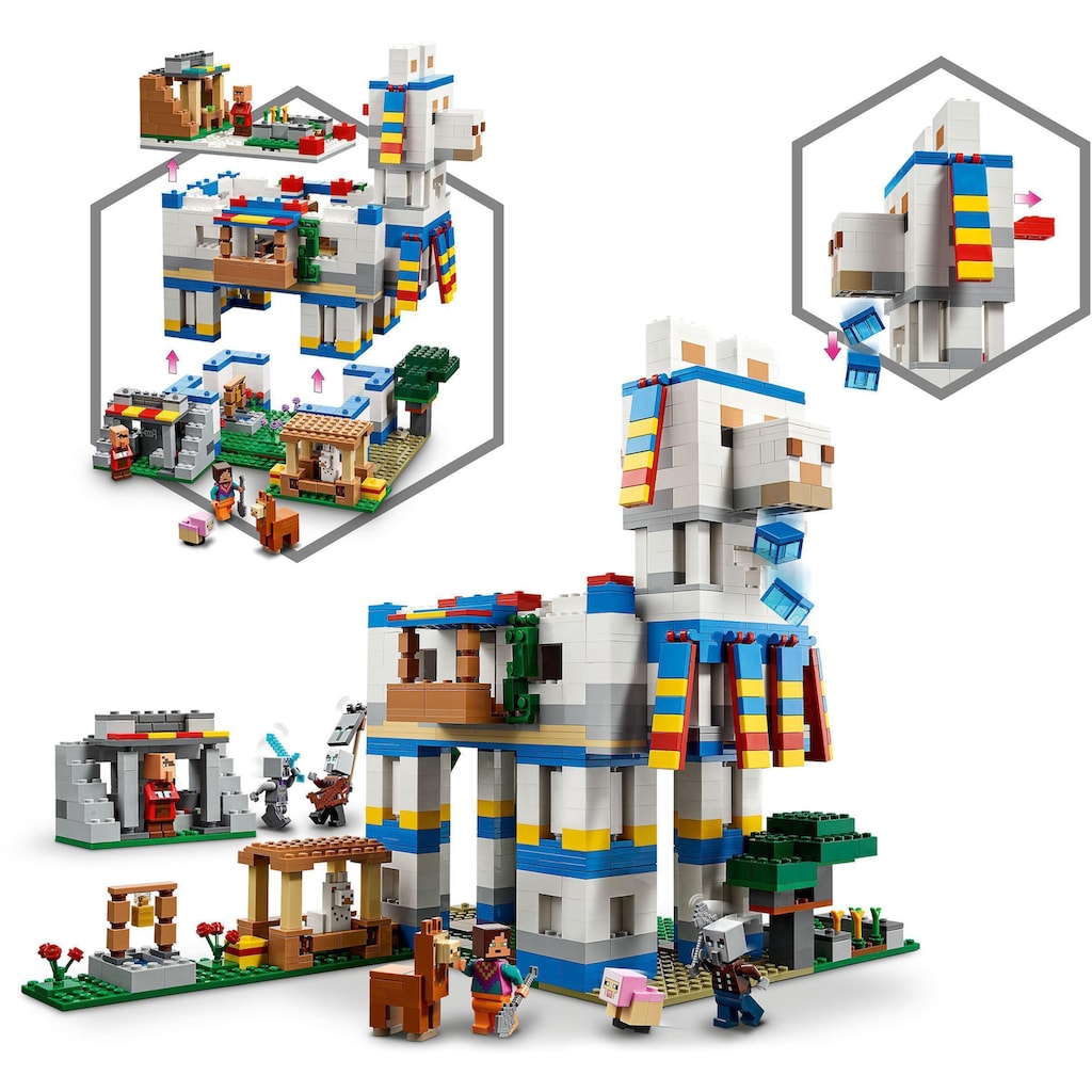 LEGO® Konstruktionsspielsteine »Das Lamadorf (21188), LEGO® Minecraft«, (1252 St.), Made in Europe