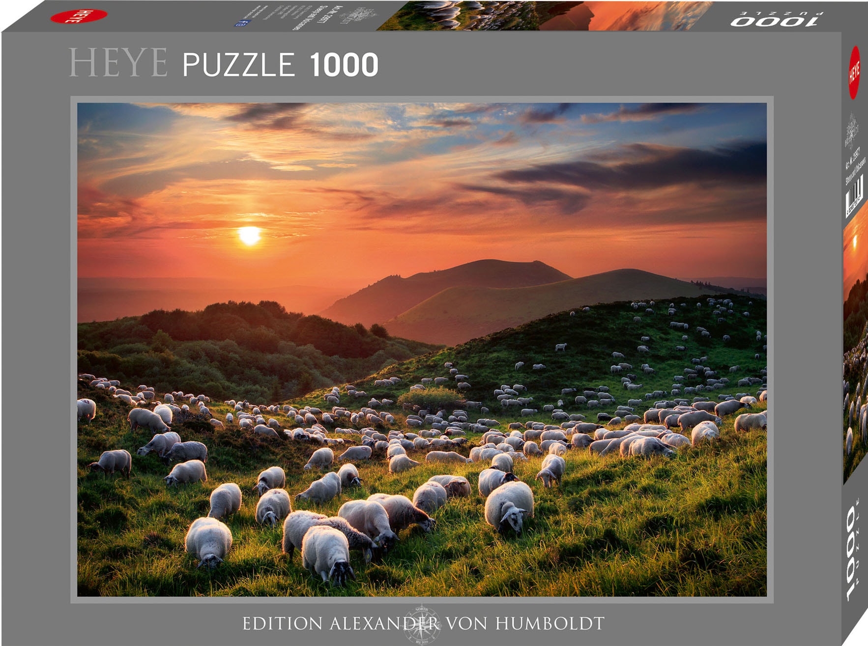 HEYE Puzzle »Sheep and Volcanoes /AvH«, Made in Germany