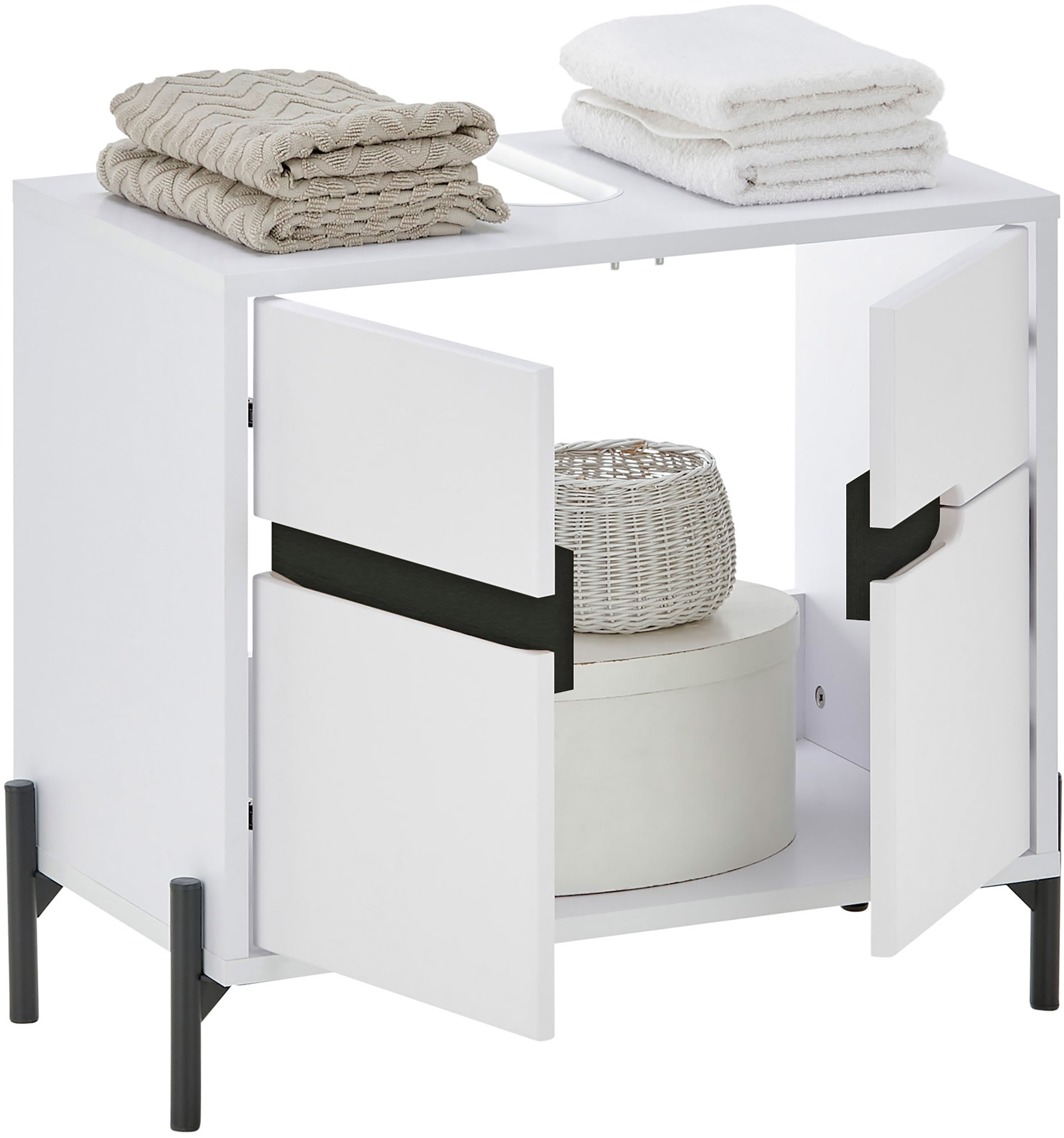 BASIC by Balculina Waschbeckenunterschrank »Avanto B/H/T 60x55x35 cm« 1 Stk. tlg. Breite 60cm, Softclose für Türen, FSC-Mix 70%