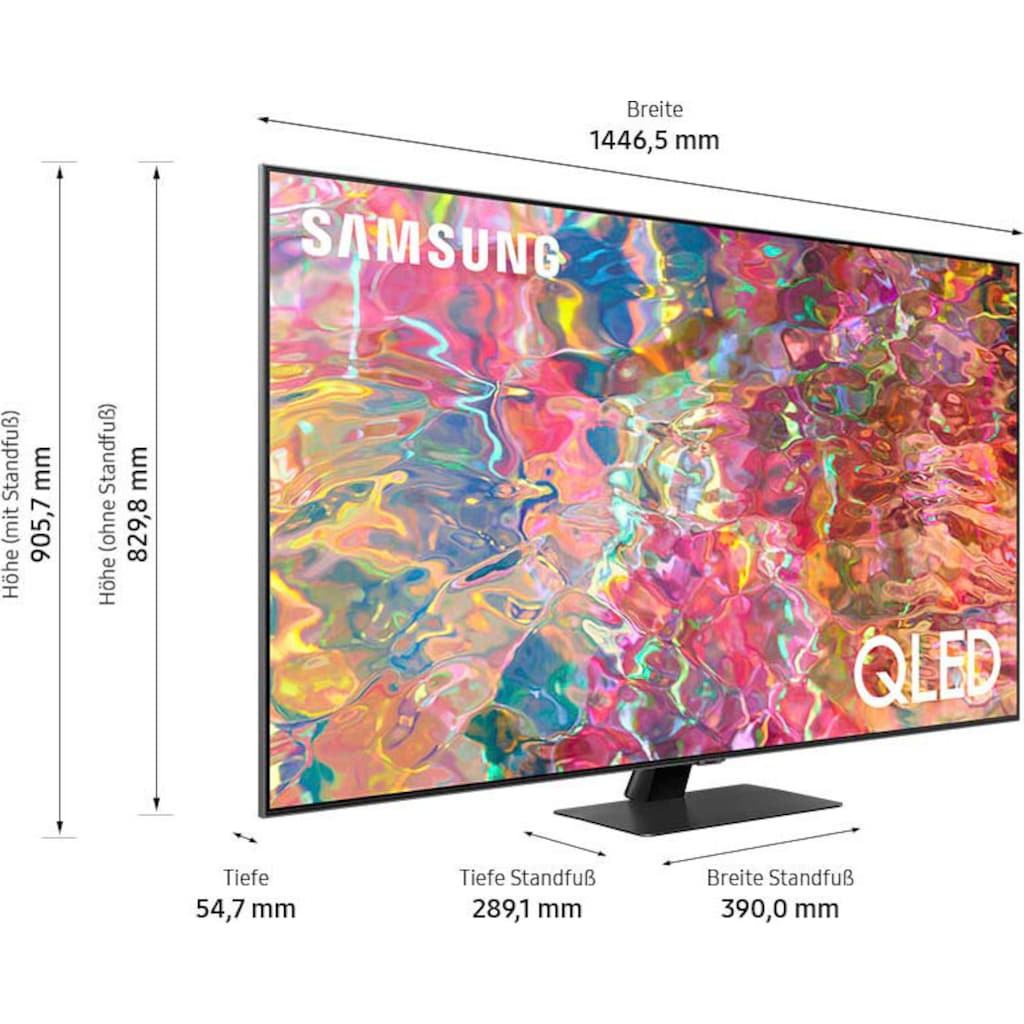 Samsung QLED-Fernseher »65" QLED 4K Q80B (2022)«, 163 cm/65 Zoll, Smart-TV, Quantum Processor 4K,Quantum HDR 1500,Sumpreme UHD Dimming