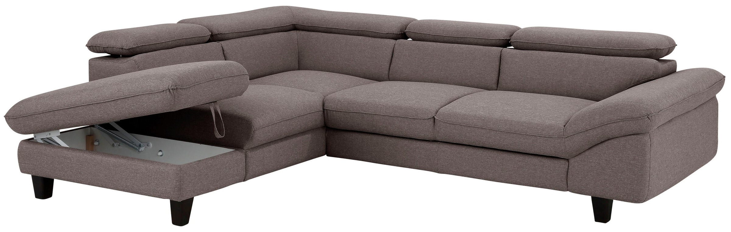 Home affaire Ecksofa »Pilot L-Form«, mit Kopfteilverstellung, wahlweise mit Bettfunktion & Bettkasten