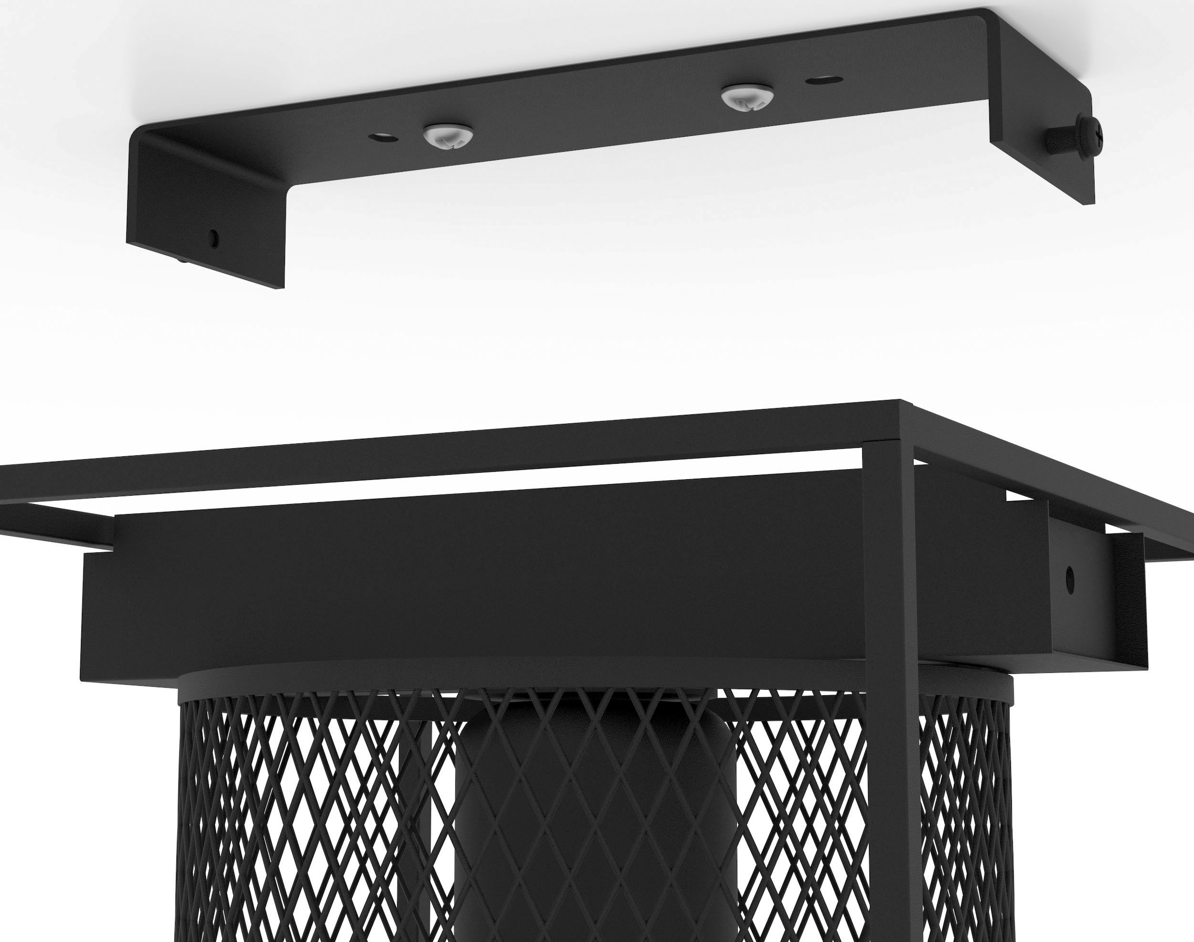 EGLO Deckenleuchte »CATTERICK«, Leuchtmittel E27 | Leuchtmittel wechselbar-ohne Leuchtmittel, Deckenleuchte in schwarz aus Stahl - exkl. E27 - 40W
