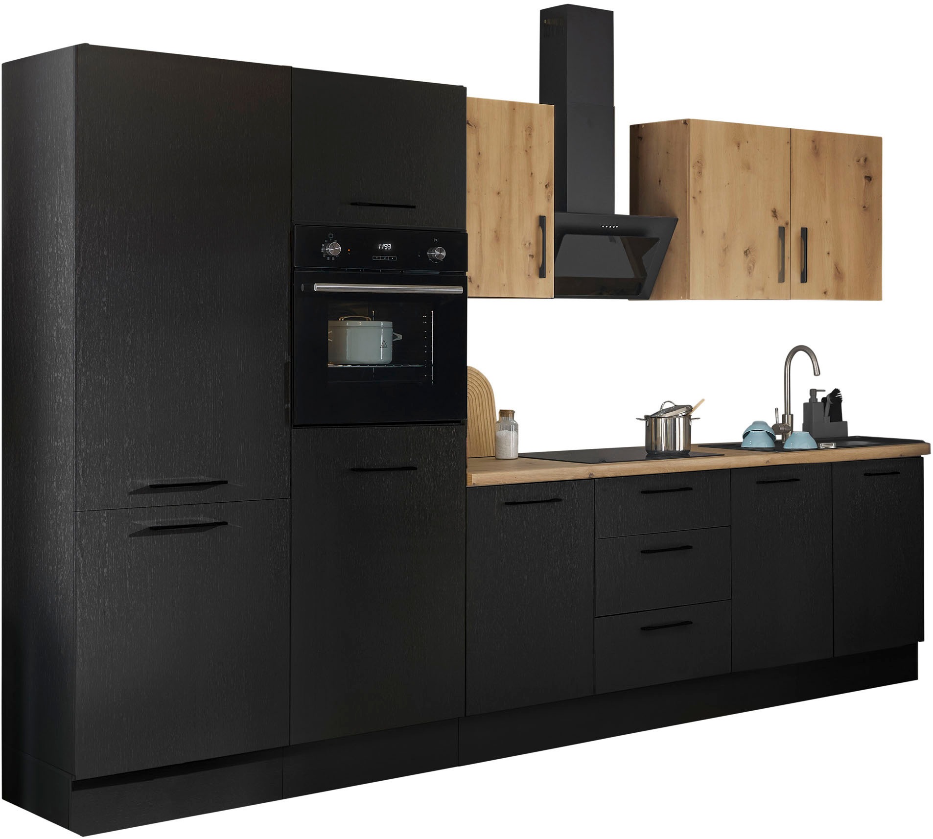 BASIC by Balculina Küchenzeile "Turin", Breite 330 cm, wahlweise mit E-Gerä günstig online kaufen