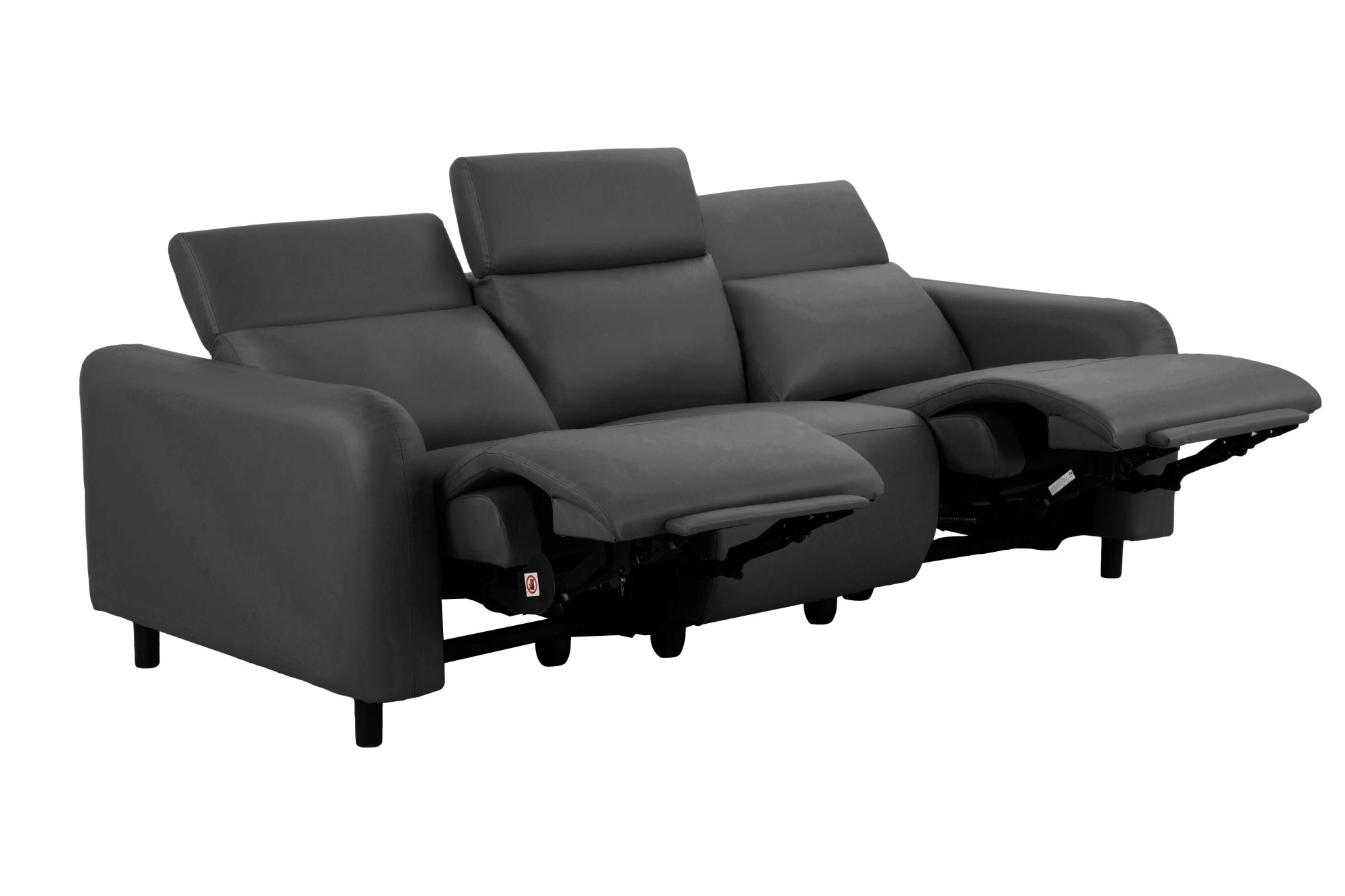 Home affaire 3-Sitzer »SKAANE Kunstleder, Sofa mit manueller-u. elektrischer Relaxfunktion«, Relax-Funktion in 2 Sitzen, Kopfteilverstellung, Federkernpolsterung