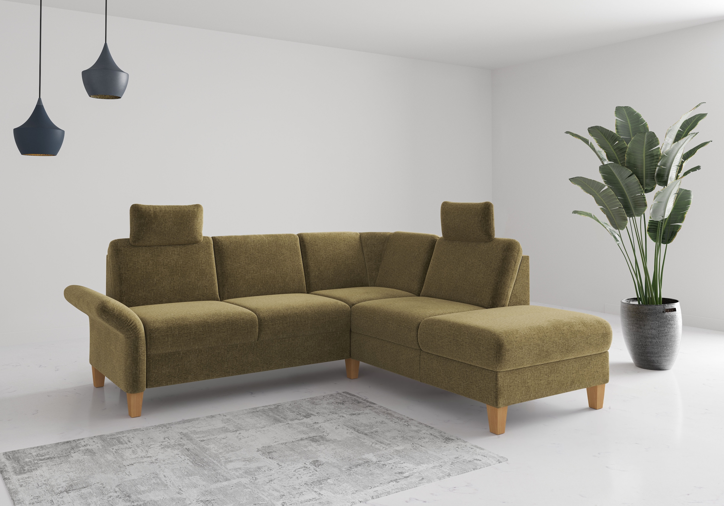 Home affaire Ecksofa »Rochelle«, wahlweise mit Armlverstellung, Klappbett m günstig online kaufen