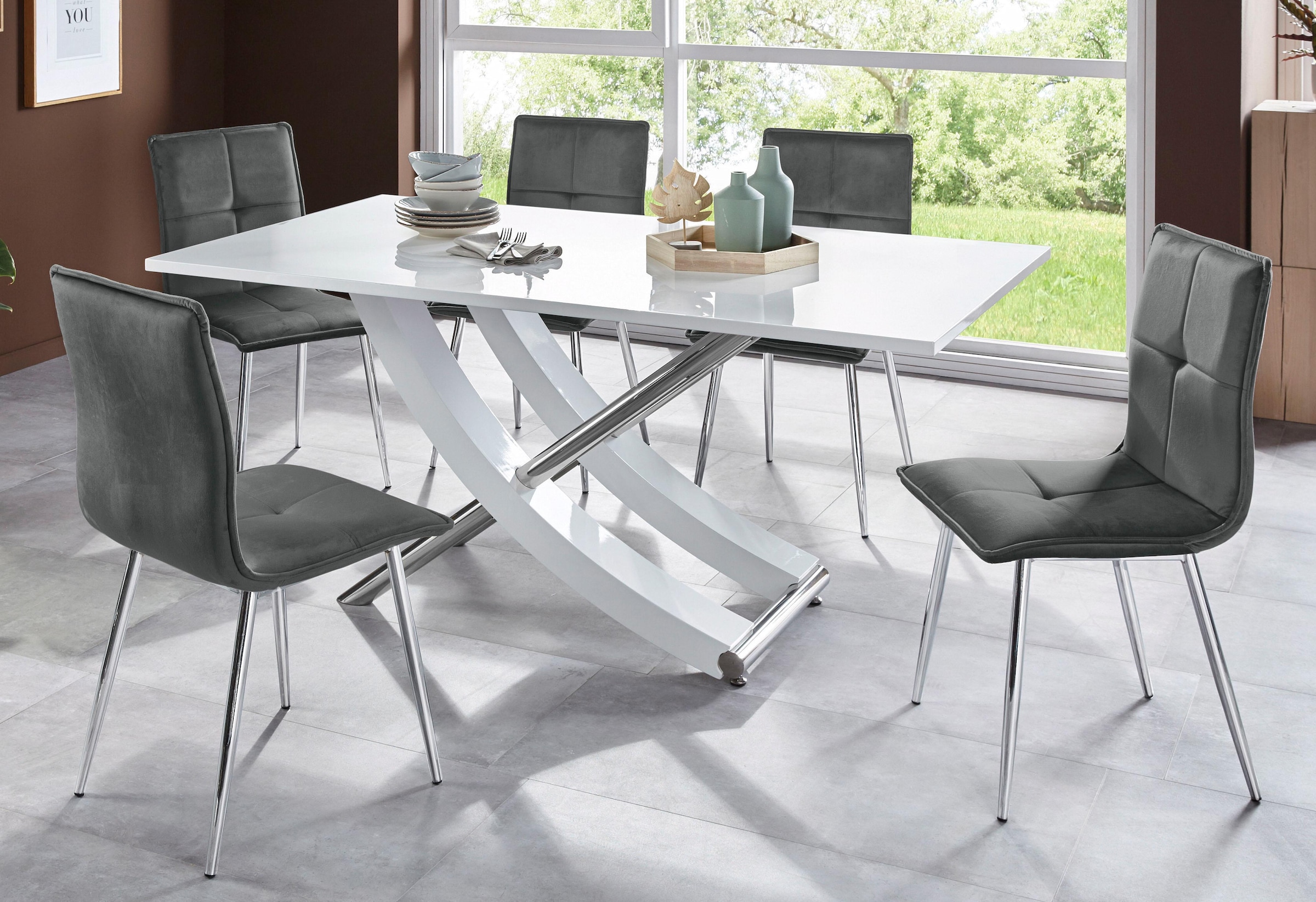 INOSIGN Esstisch »Kaleo, TOPSELLER!«, (Tisch, Esstisch), Breite 160 cm, modernes Design, stabil, Hochglanz