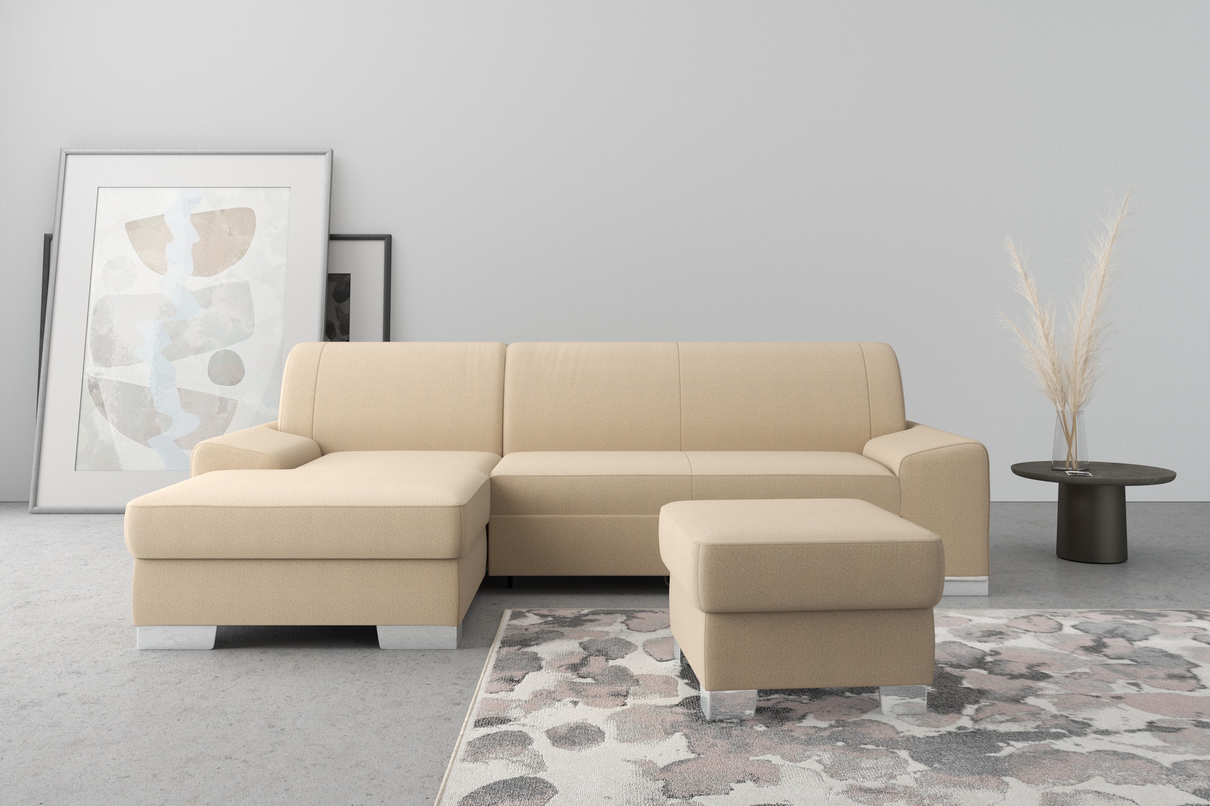 DOMO collection Ecksofa »Anzio L-Form, whlw. Bettfunktion, Federkern, hochw günstig online kaufen