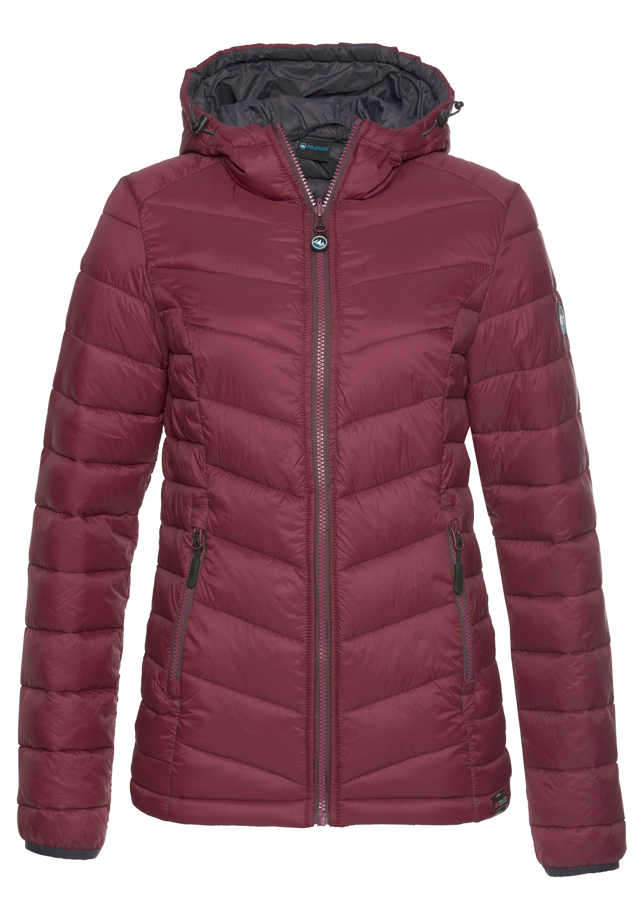 Polarino Steppjacke mit Kapuze Übergangsjacke für kühle Tage,  aus leichtem Webmaterial