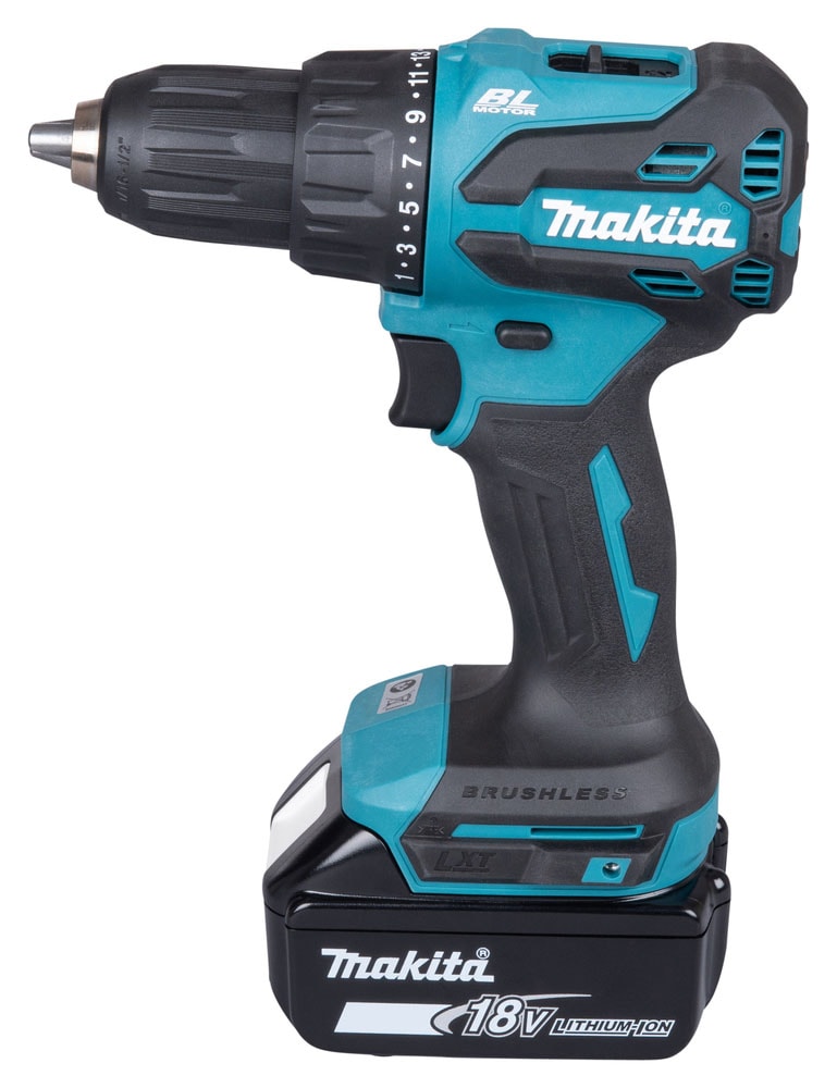 Makita Akku-Schlagbohrschrauber »DHP490RFX3, 18V, Inkl. 2x 3Ah Akku und Ladegerät« max. 65 Nm, 0-1.900 min- ¹,  kraftvoller, bürstenloser, einsetzbar zum Schrauben und Bohren