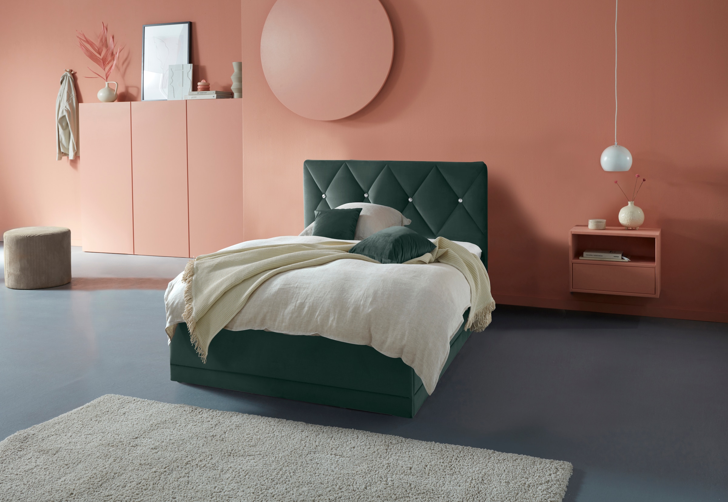 Westfalia Schlafkomfort Polsterbett "Adamas" auch mit Bettkasten, Knopfheft günstig online kaufen