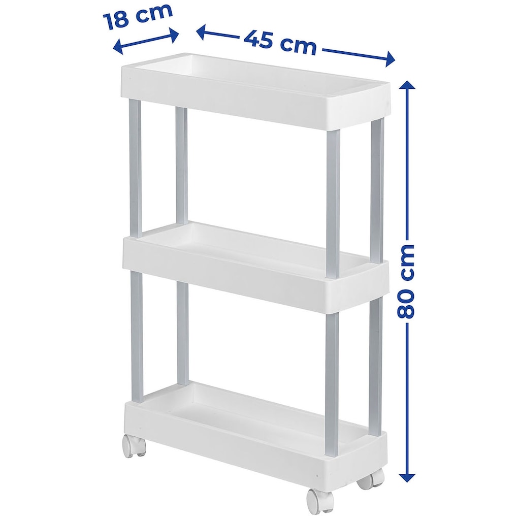 WENKO Regalwagen »Mino«, 3 Ablagen