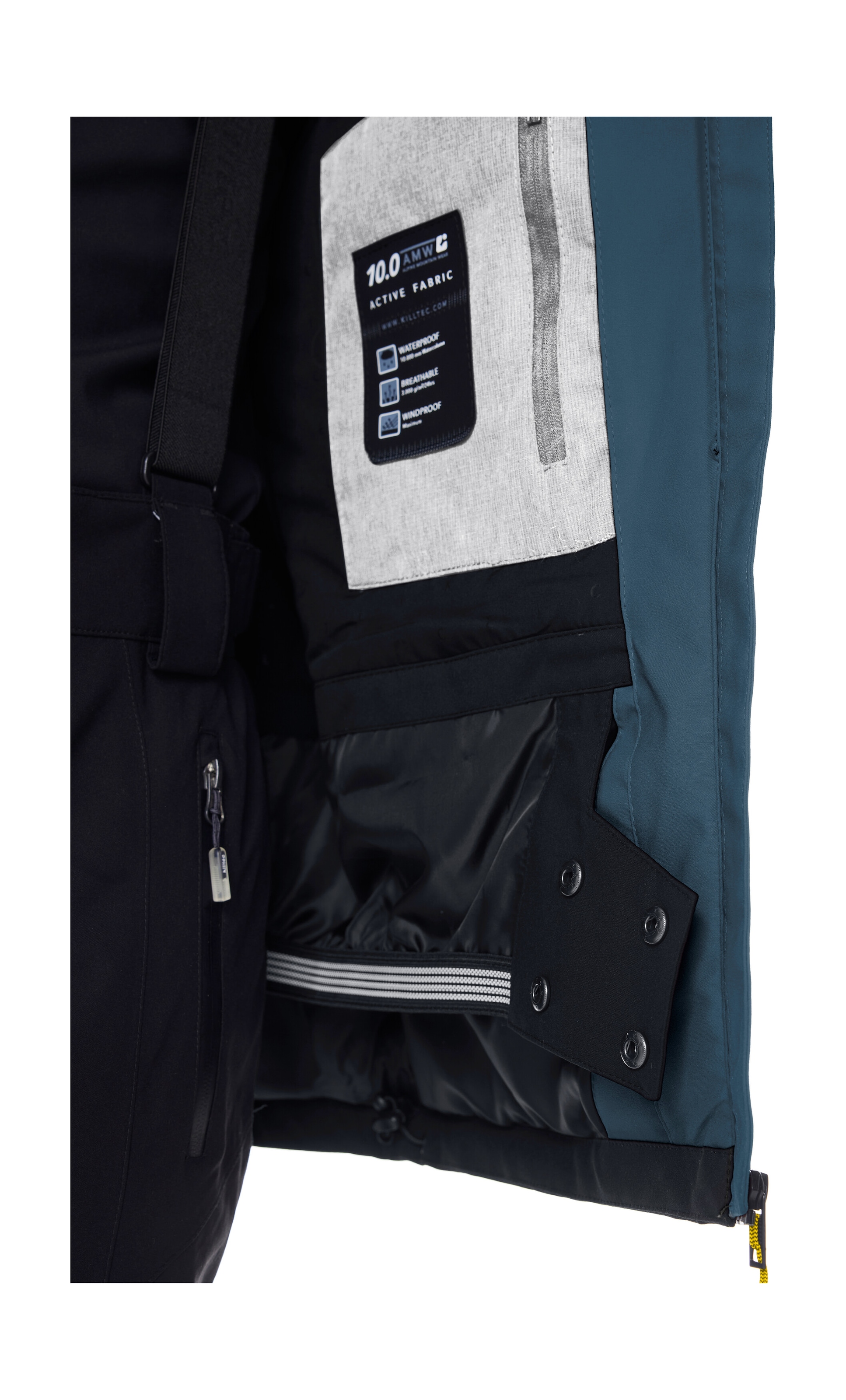 Killtec Skijacke »KSW 45 MN SKI JCKT« Trendige, wasserdichte Skijacke mit abnehmbarer Kapuze und Schneefang