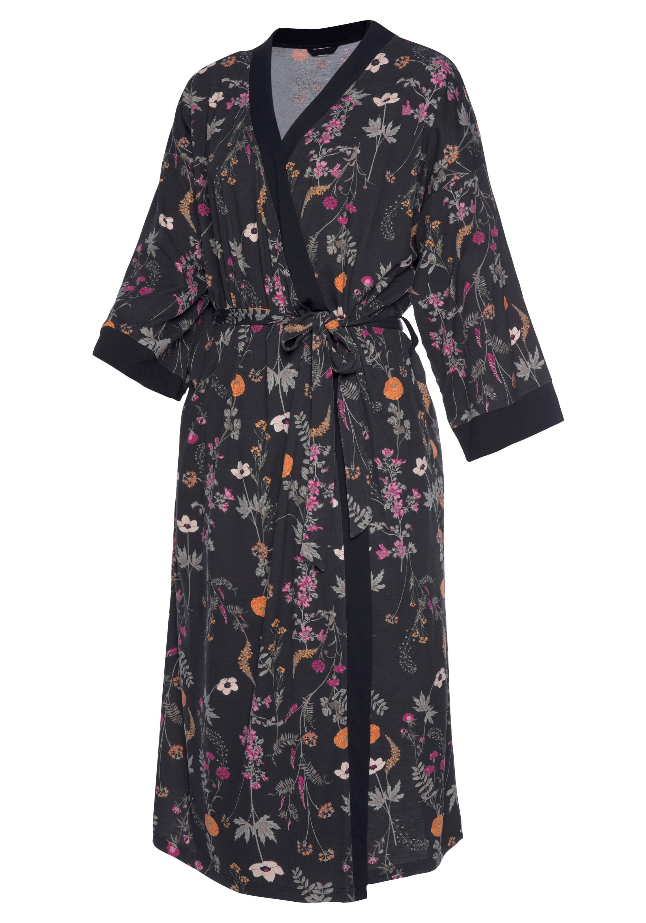 Kimono, mit LASCANA Muster günstig Wildblumen kaufen
