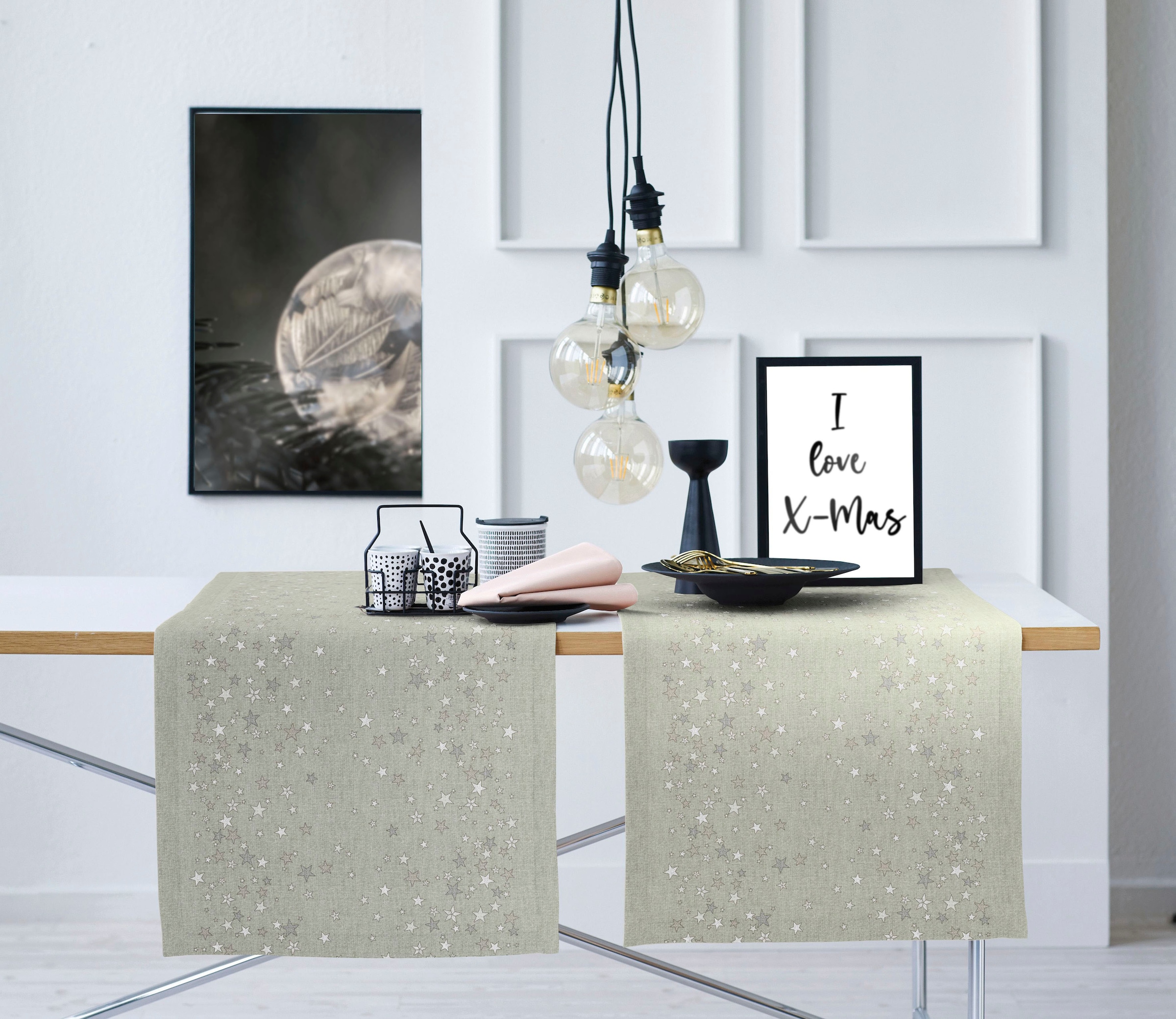 APELT Tischläufer »4709 CHRISTMAS GLAM, Weihnachtsdeko, Weihnachten« Lurex-Jacquardgewebe