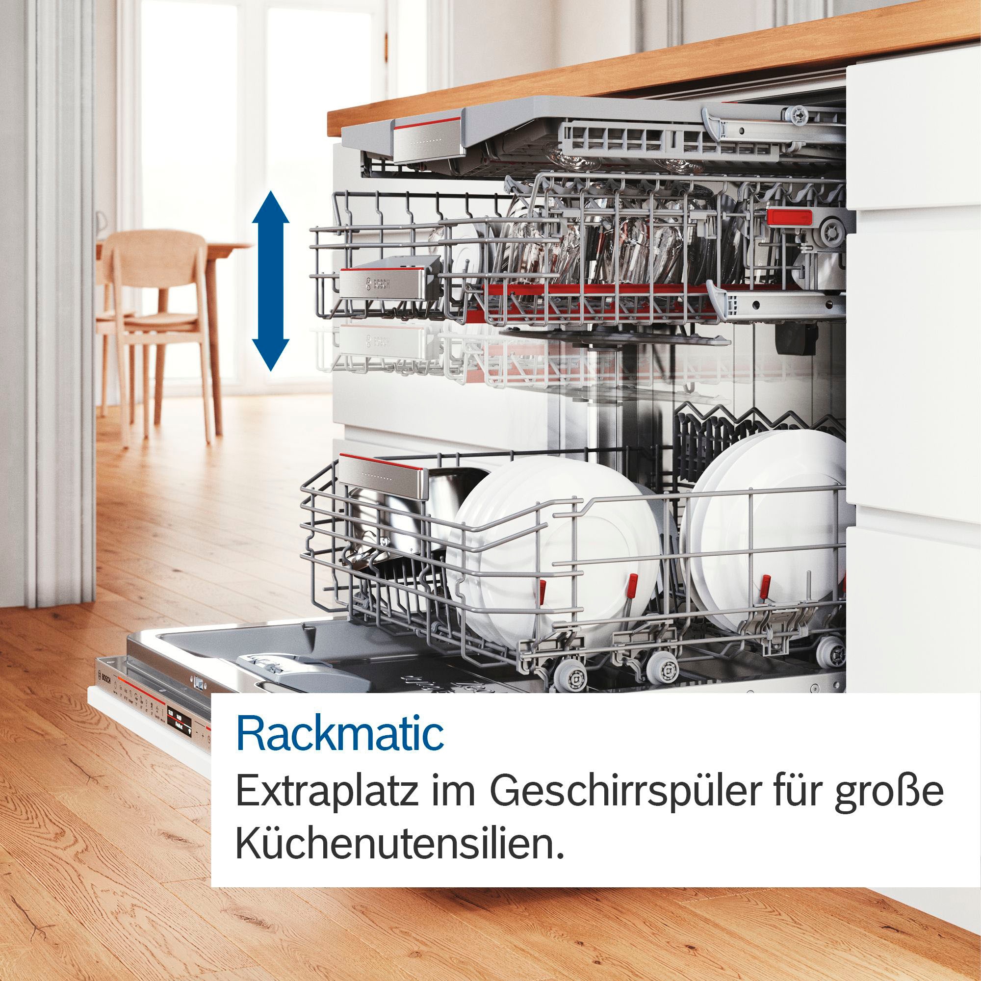 BOSCH vollintegrierbarer Geschirrspüler Serie 4 »SMV46KX12E«, 13 Maßgedecke