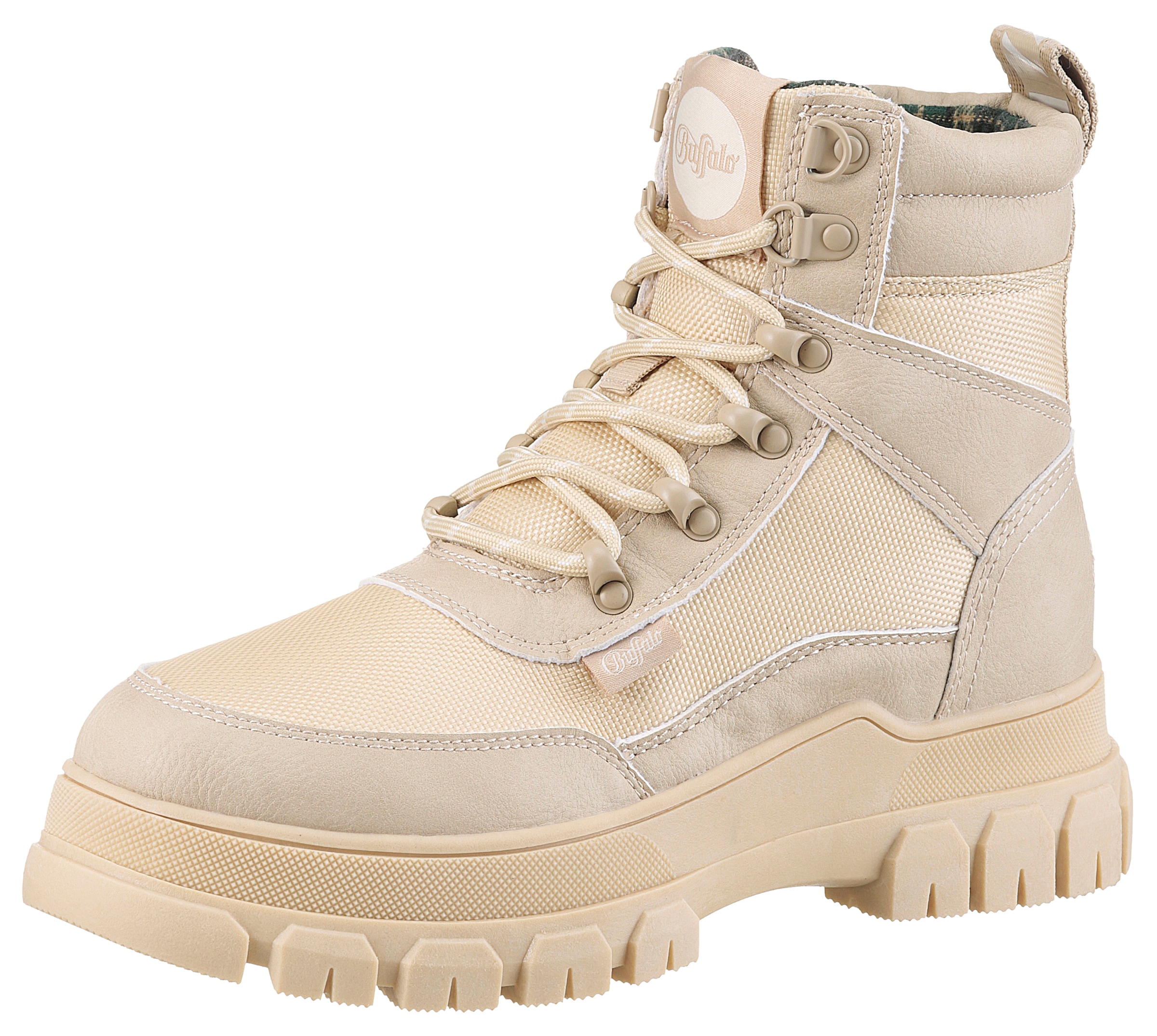 Buffalo Schnürboots »NOVA COM VEGAN«, Stiefelette, High Top Sneaker, Plateauabsatz, mit Memory Foam