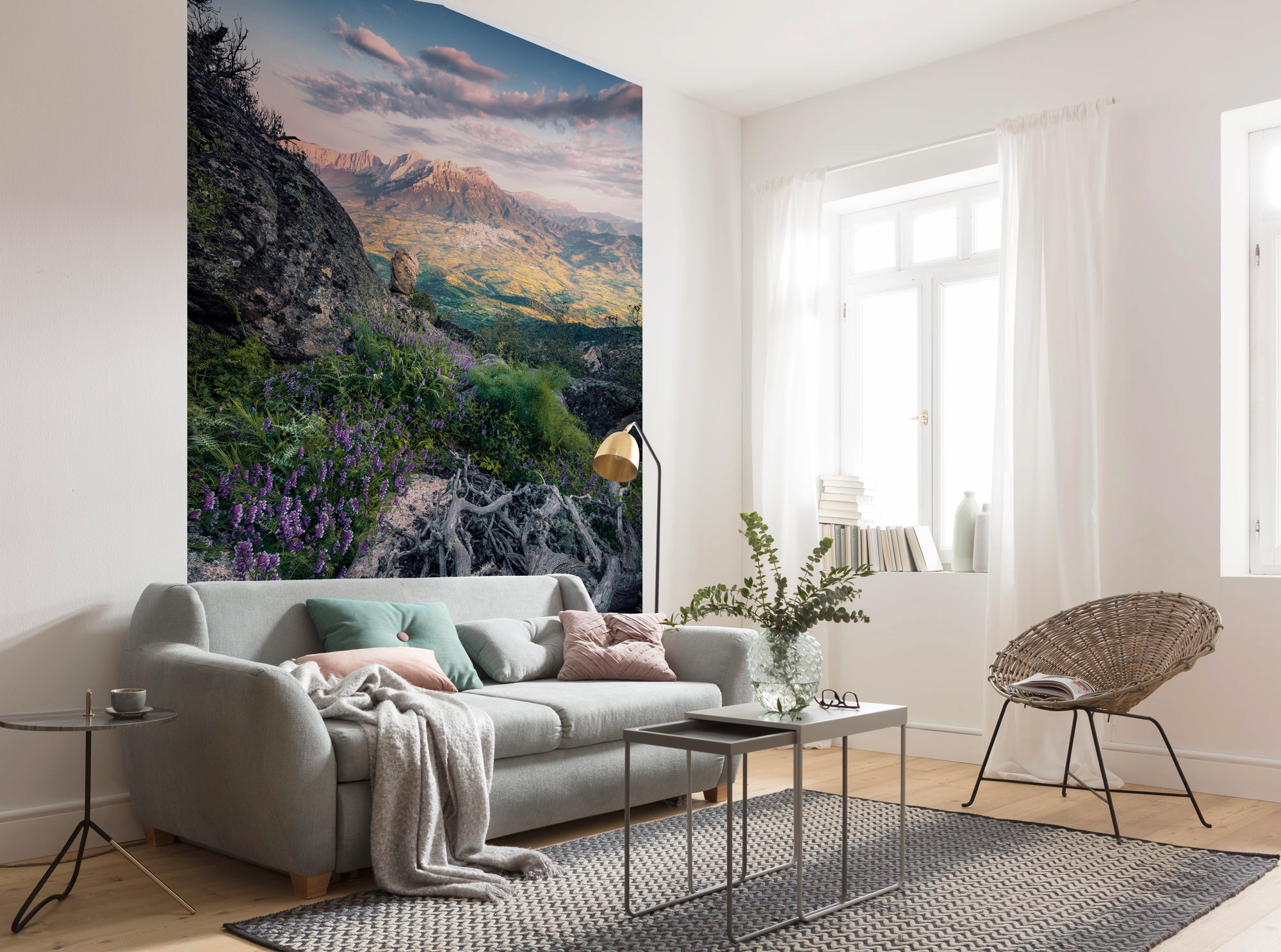 Komar Fototapete Flowering Tales B/L: ca. 200x280 cm günstig online kaufen