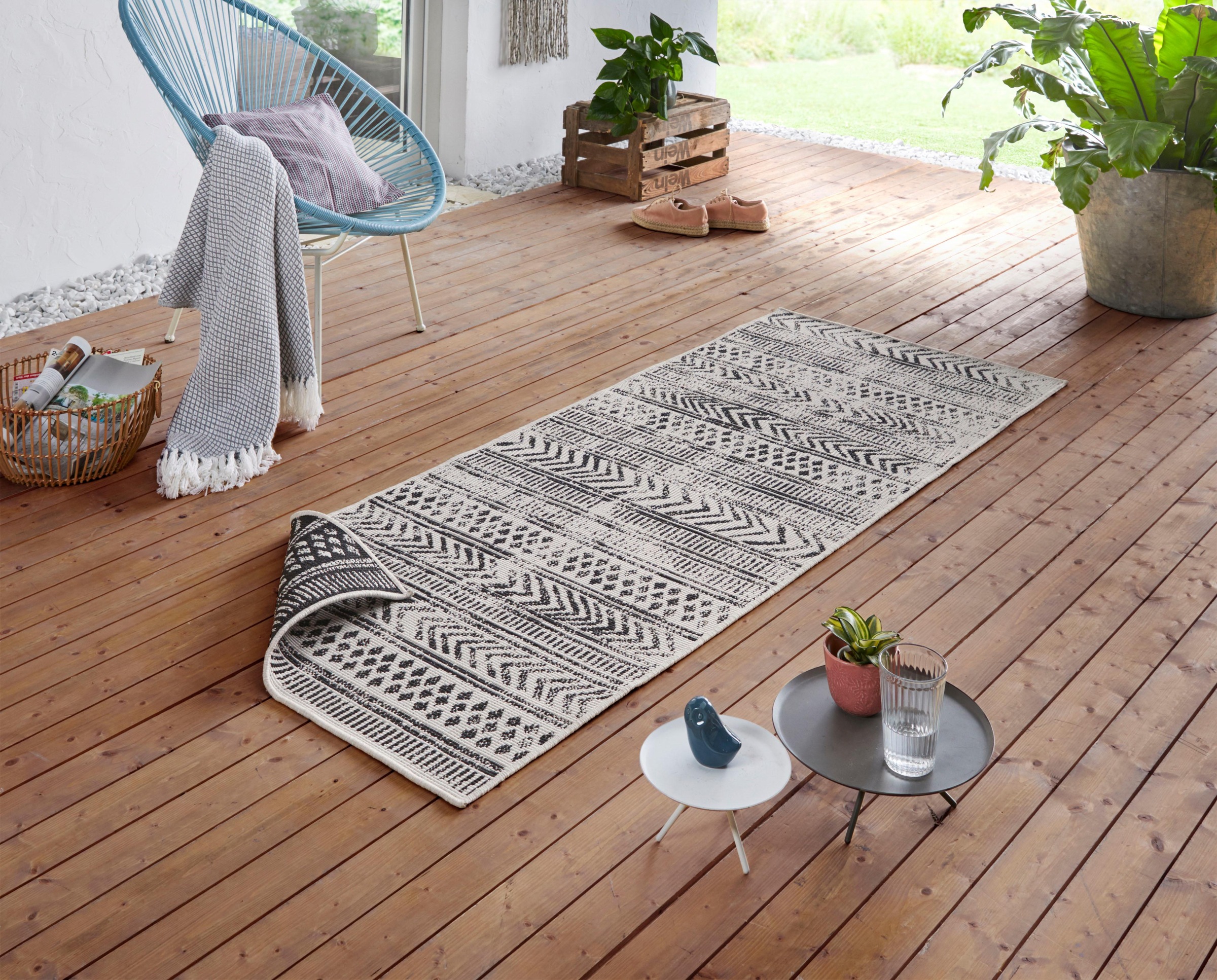 HANSE Home Teppich »BIRI Wendeteppich«, rechteckig, 5 mm Höhe, In-& Outdoor günstig online kaufen