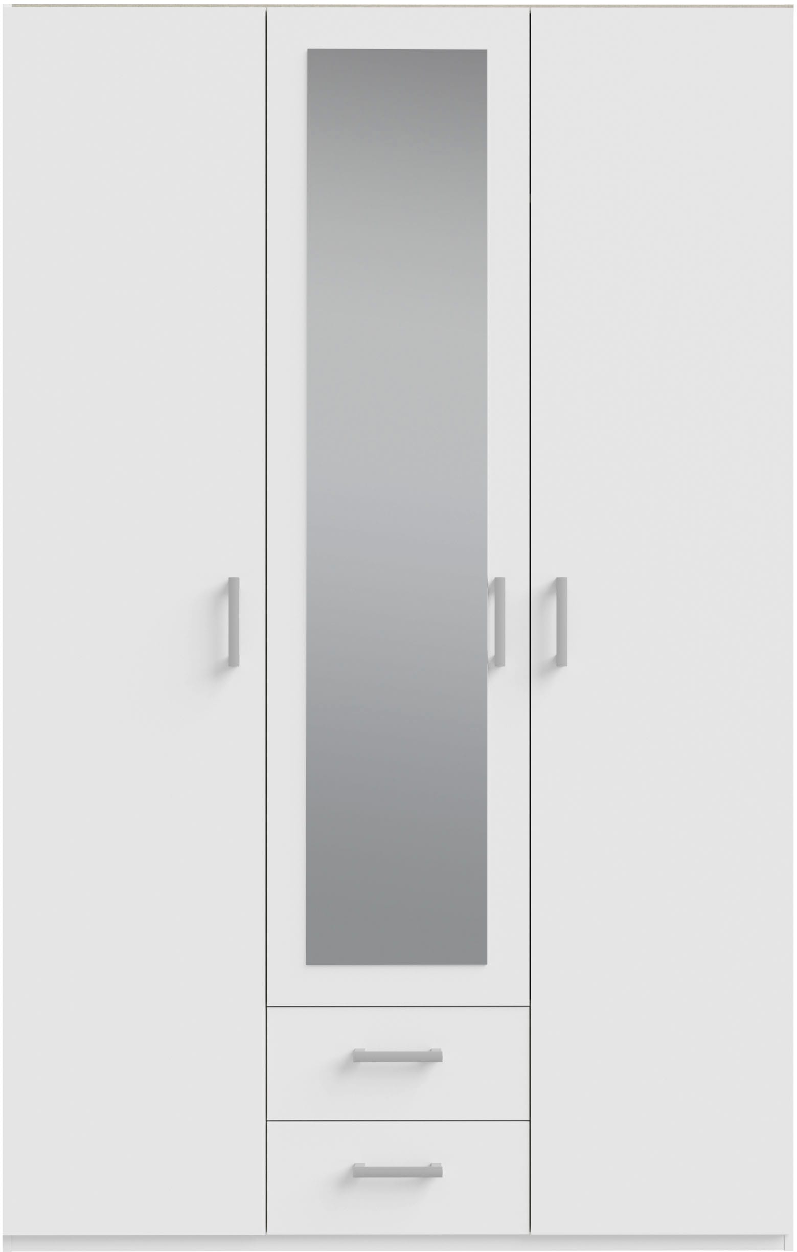 FORTE Drehtürenschrank, Drehtürenschrank, Spiegel, Stauraum, 2 Schubladen