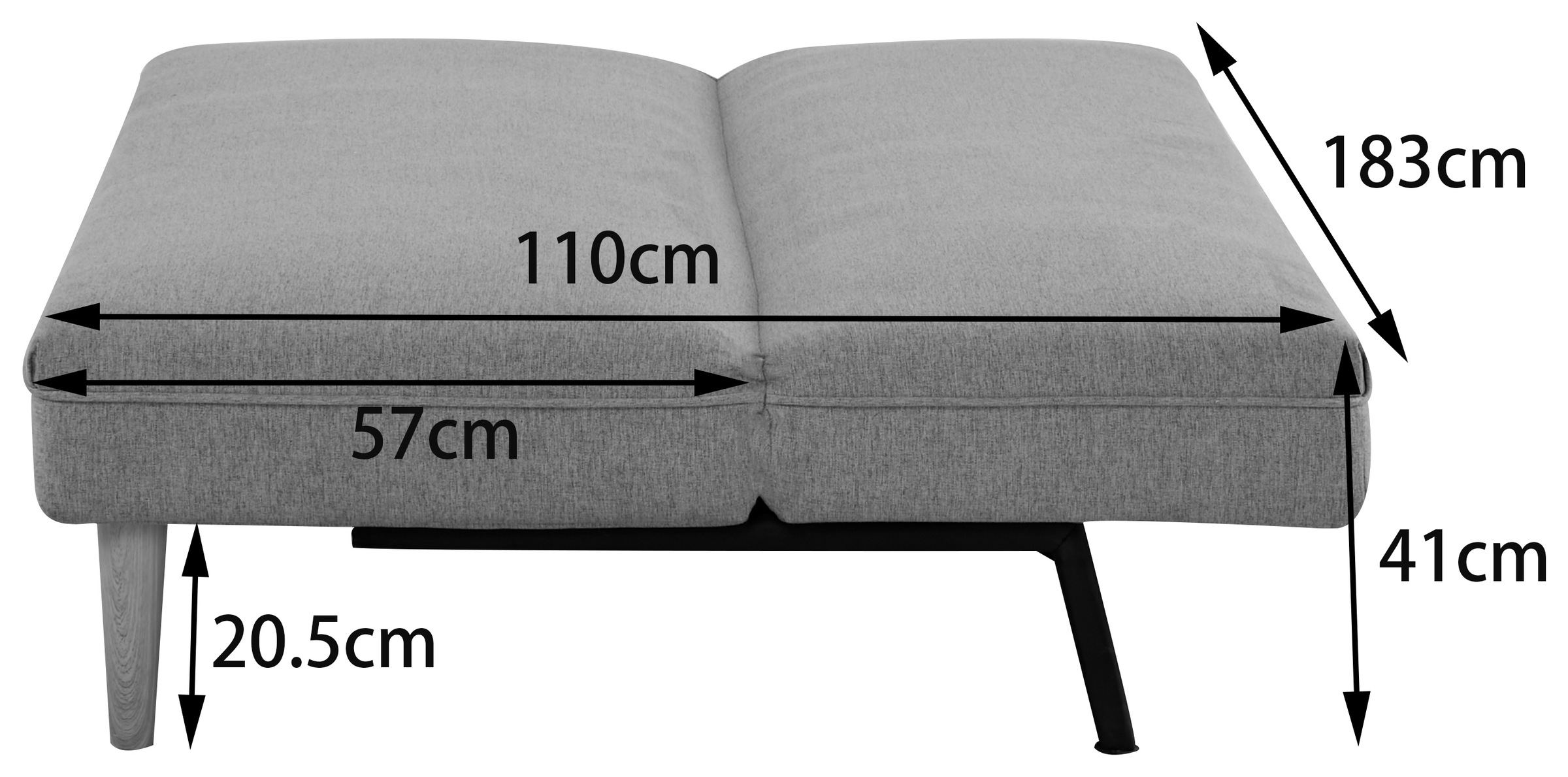 INOSIGN Schlafsofa »MONIDA, Schlafsofa, Klappsofa, 3-Sitzer mit Bettfunktion und«, verstellbarer Rückenlehne