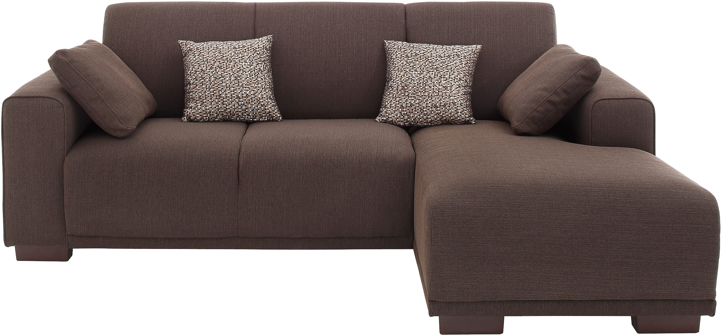 Home affaire Ecksofa »BORNHOLM L-Form mit Recamiere, Maße B/T/H: 234/162/85 cm«, Recamiere links oder rechts bestellbar, Wellenfederung, inkl. 2 Kissen