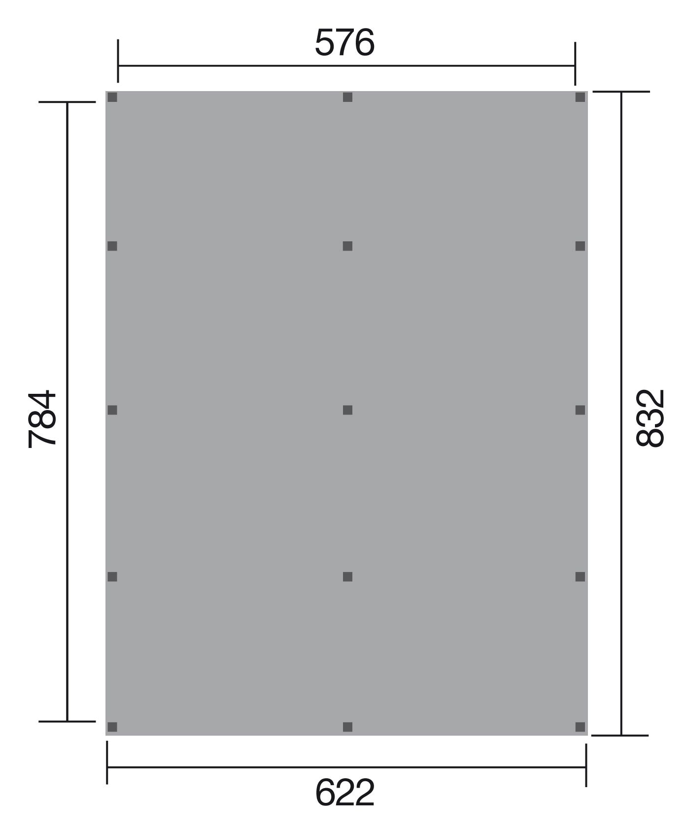 weka Doppelcarport »Leimholz-Flachdach-Carport 615 Gr.2«, Holz, 270 cm, naturbelassen, Flachdach aus verzinktem Stahl mit Trapezprofil