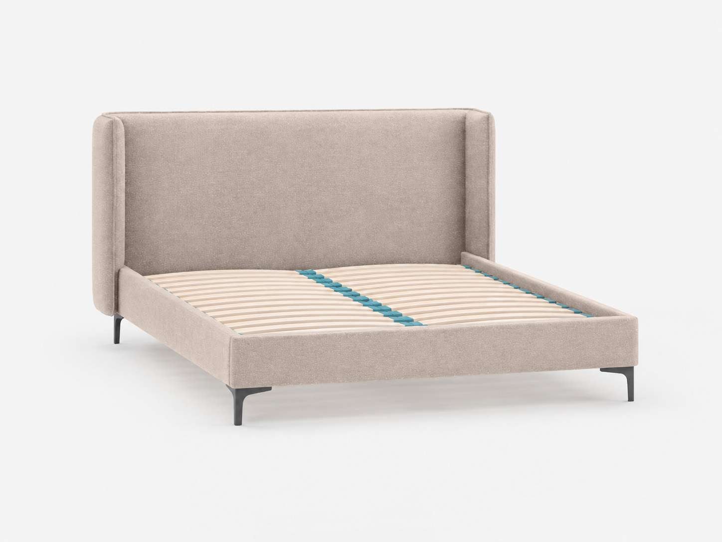 Home affaire Polsterbett »LYSEKIL Bettgestell mit Lattenrost, Breite 140/160/180/200cm, Chenille« Rahmenbett mit Kopfteil, ohne Matratze und Topper