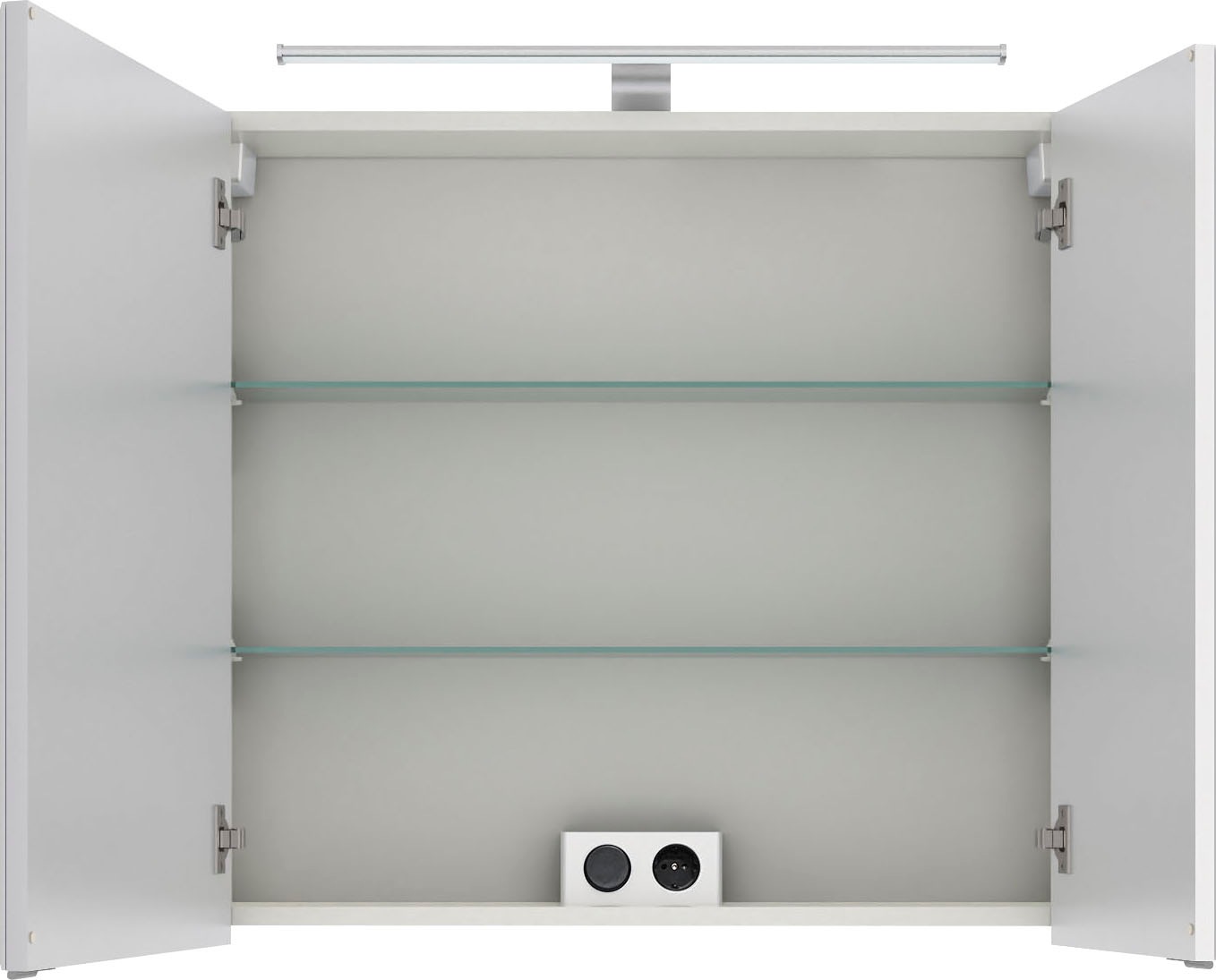 Saphir Badmöbel-Set »6005 Sprint 2-teilig, Keramik-Waschtisch mit LED-Spiegelschrank«, (2 St.), Waschplatz 82 cm breit, inkl. Türdämpfer, 2 Türen, 2 Schubladen