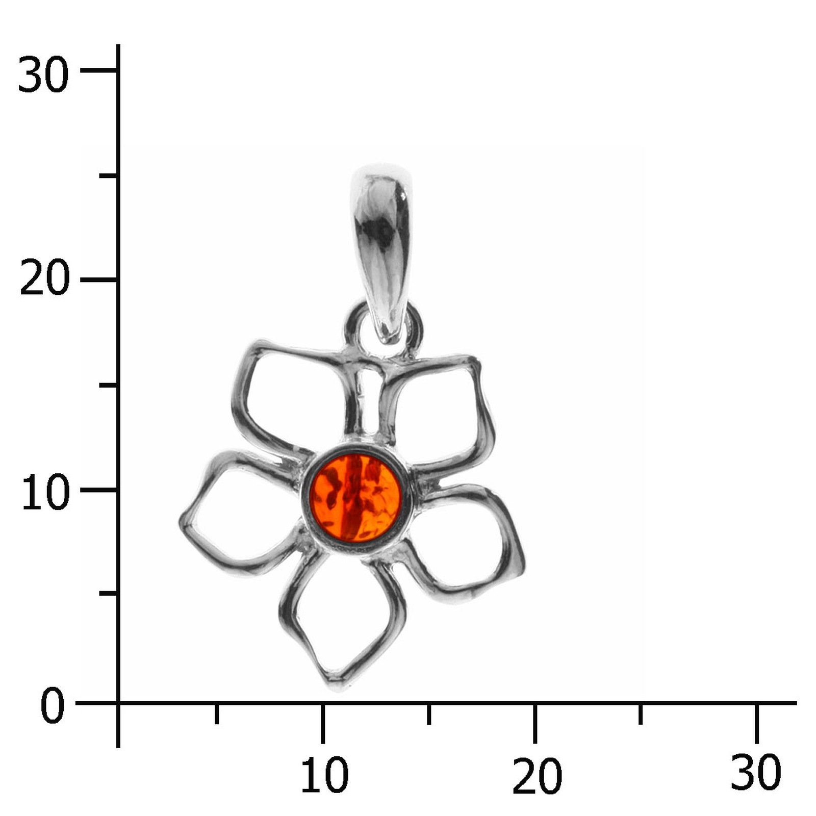 OSTSEE-SCHMUCK Kettenanhänger »Ostsee-Schmuck Anhänger Blüte 17 mm Anhänger Blüte 17 mm«, (1 tlg.)