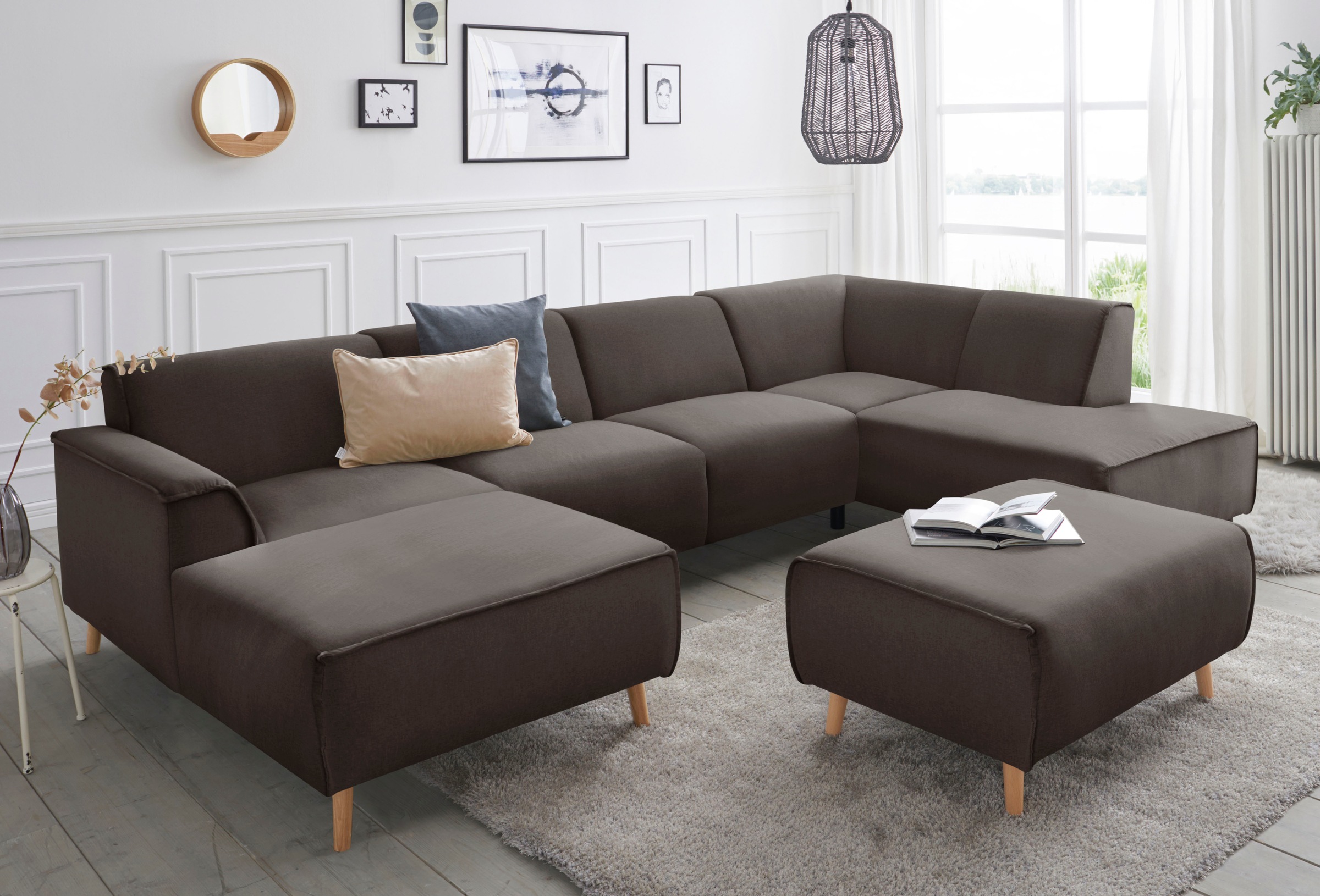 Home affaire Wohnlandschaft »Janek Scandic Design, elegant und zeitlos U-Fo günstig online kaufen