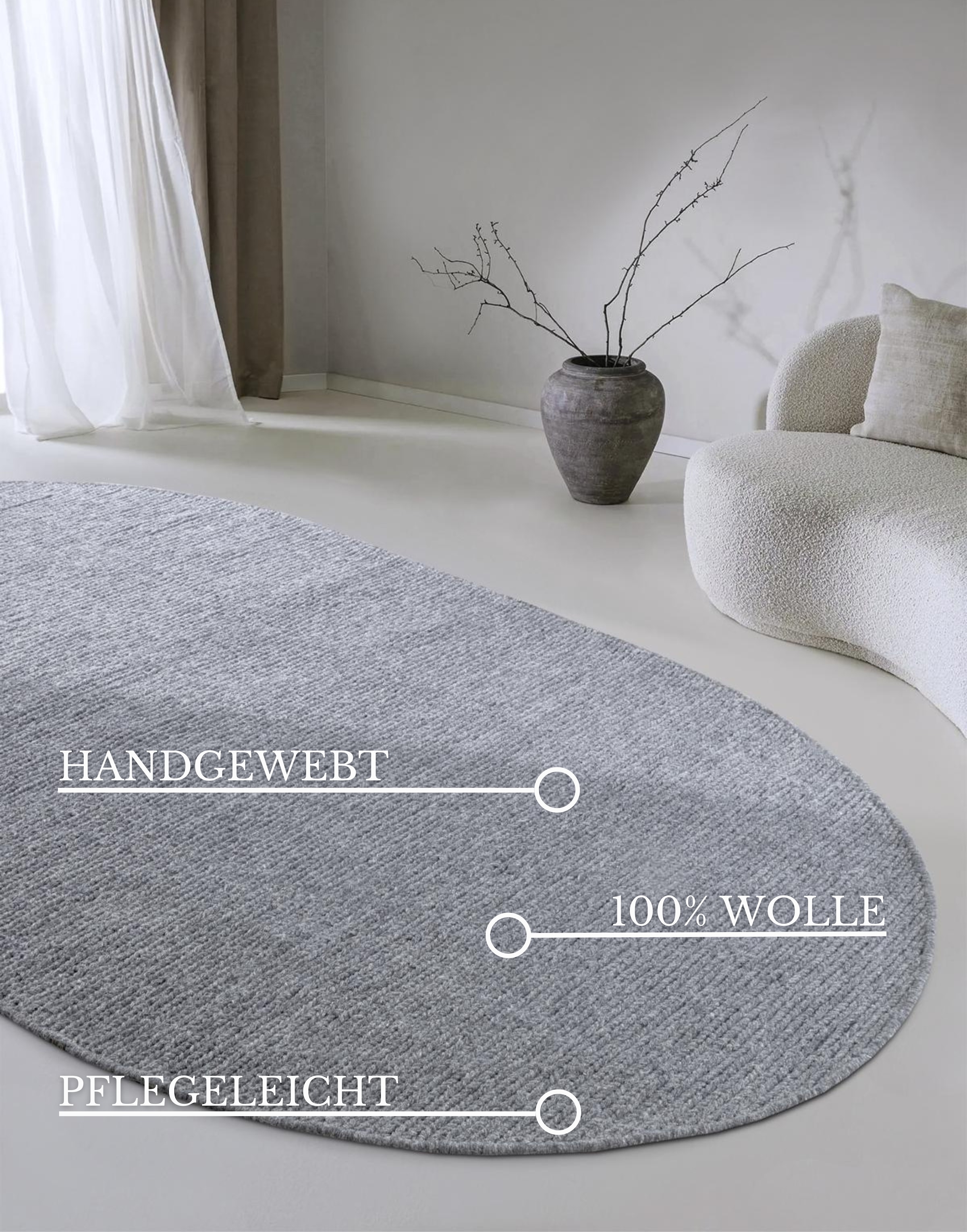 Villeroy & Boch Wollteppich »Francois«, rechteckig, 7 mm Höhe, in rund, oval, Läufer, handgewebt, Wolle, Wohnzimmer, Schlafzimmer