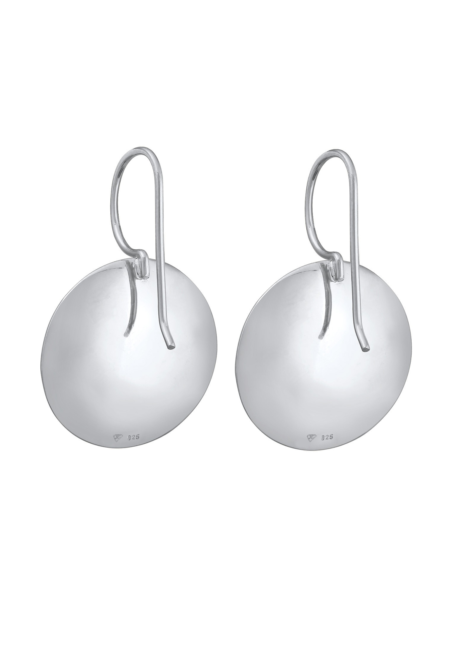 Nenalina Paar Ohrhänger »Basic Geo Kreis Brushed Trend 925 Silber«