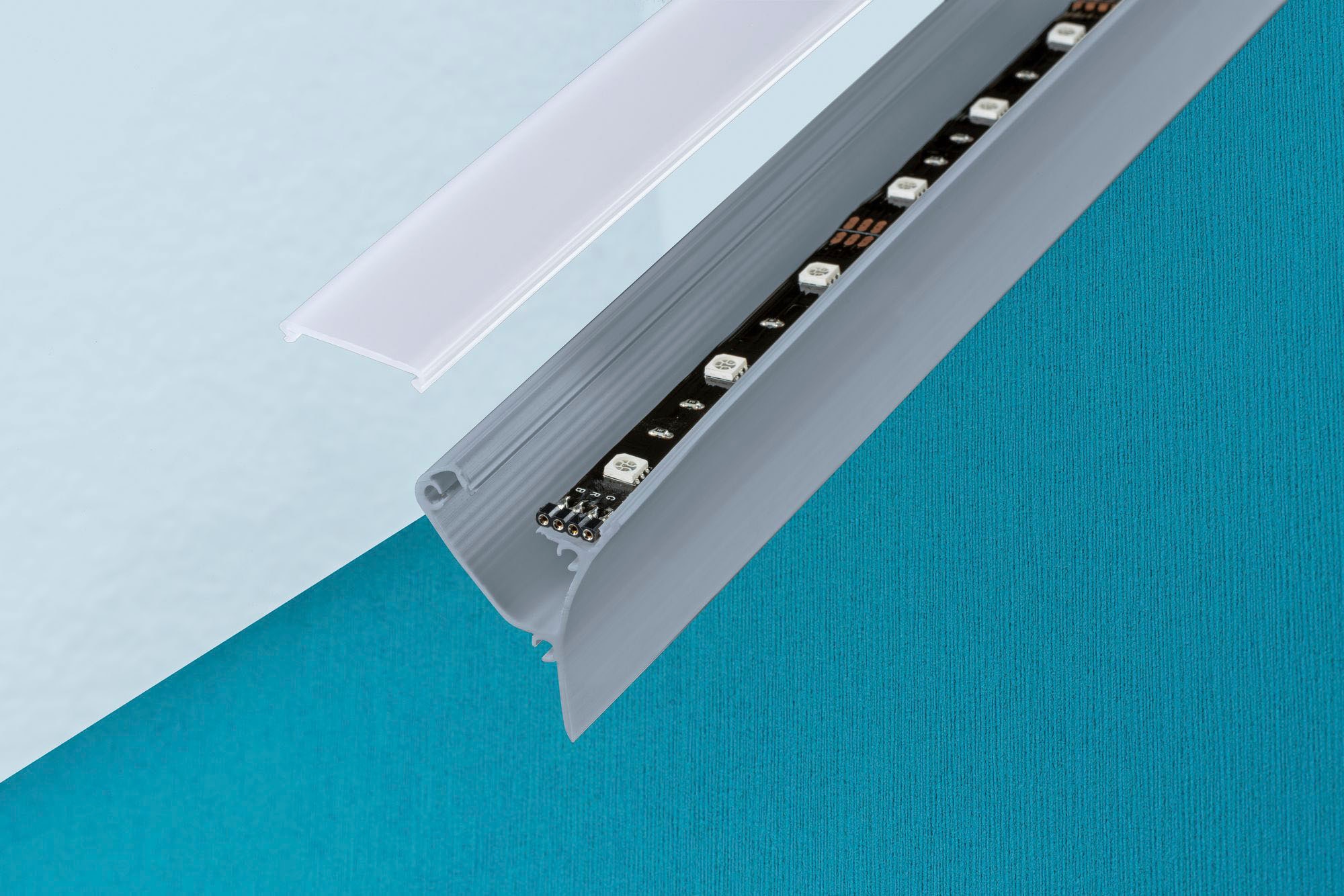 Paulmann LED-Streifen »Corner Profil 100 cm Grau, Kunststoff Grau, Kunststoff«