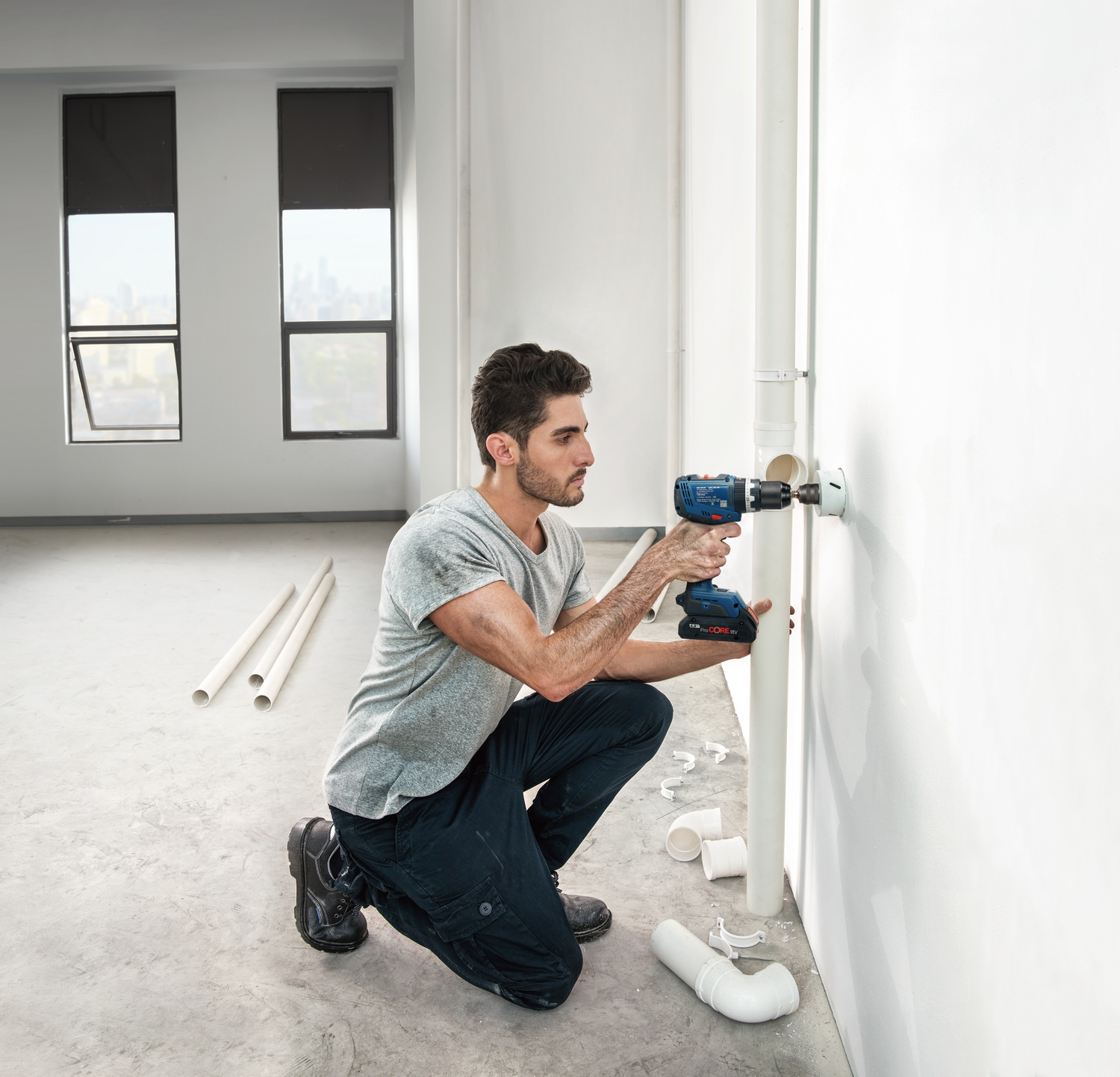 Bosch Professional Akku-Schlagbohrschrauber »»GSB 18V-65««, Inkl. 2x Akku GBA 18V 5,0Ah, in L-BOXX 136N