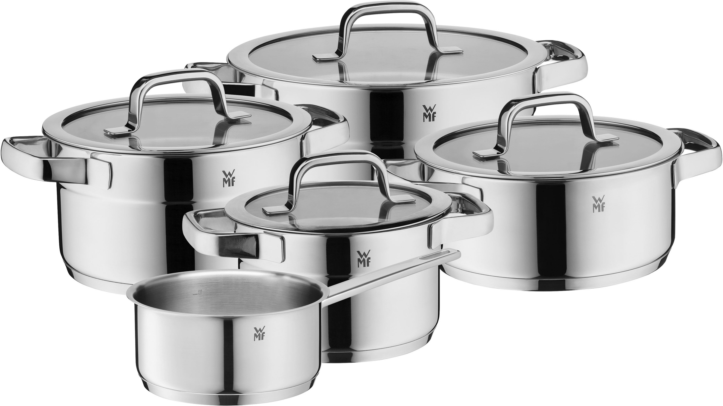 WMF Topf-Set »Compact Cuisine, Topfset Induktion mit Glasdeckel, stapelbar« günstig online kaufen