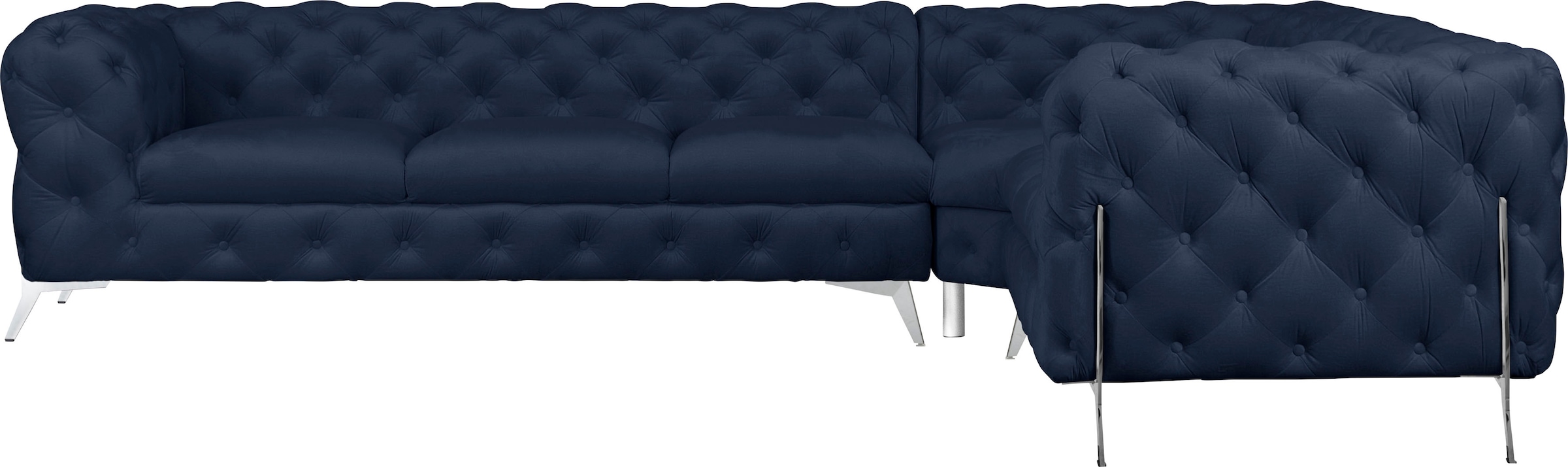 Home affaire Chesterfield-Sofa »Amaury L-Form« großes Ecksofa, Chesterfield günstig online kaufen