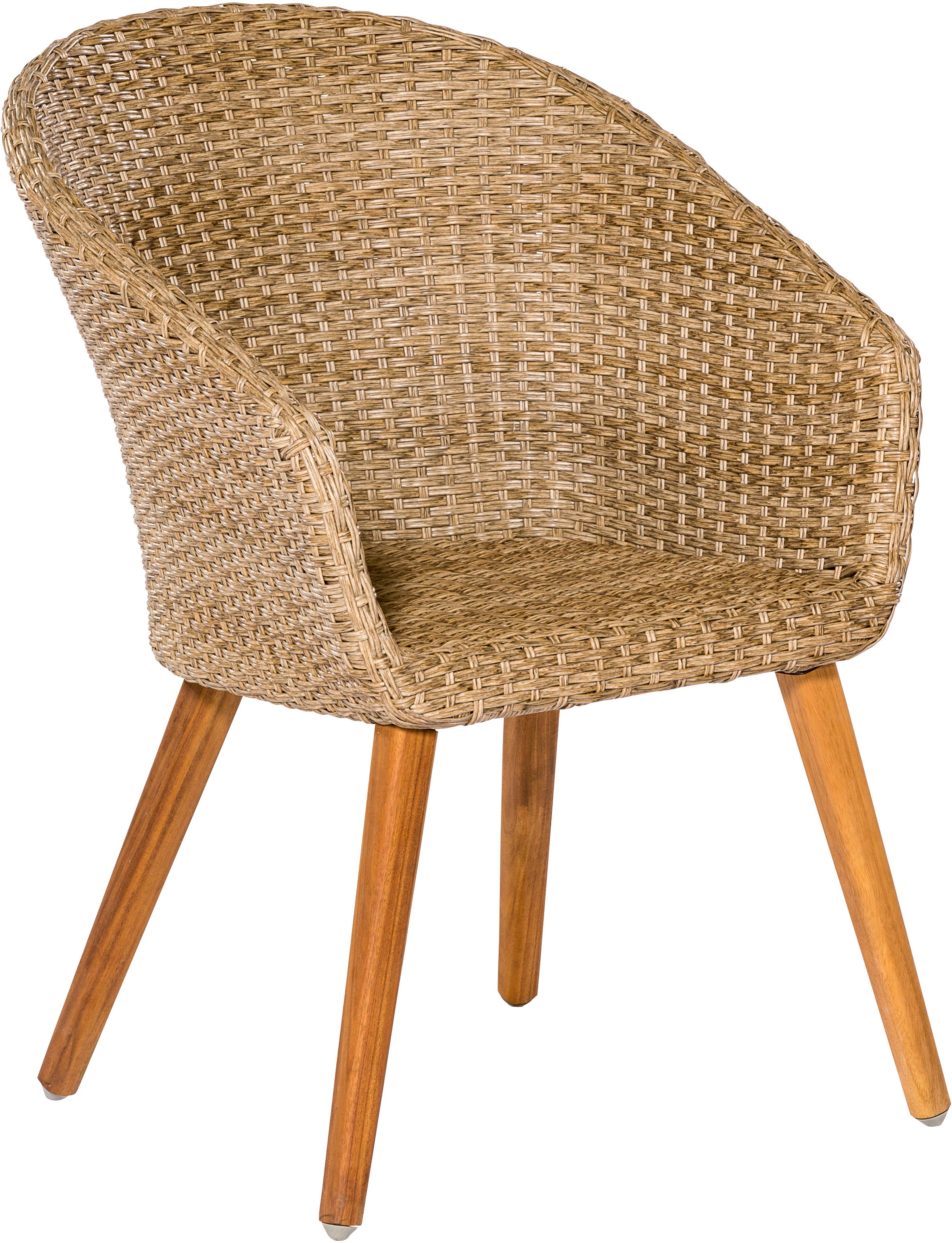 MERXX Garten-Essgruppe »»Arrone««, (Set, 9 tlg., Tisch doppelt ausziehbar: 100x 180/220/260x 75 cm), Sesselbeine aus Akazienholz, Beine 9x9 cm, Tischplatte 3 cm
