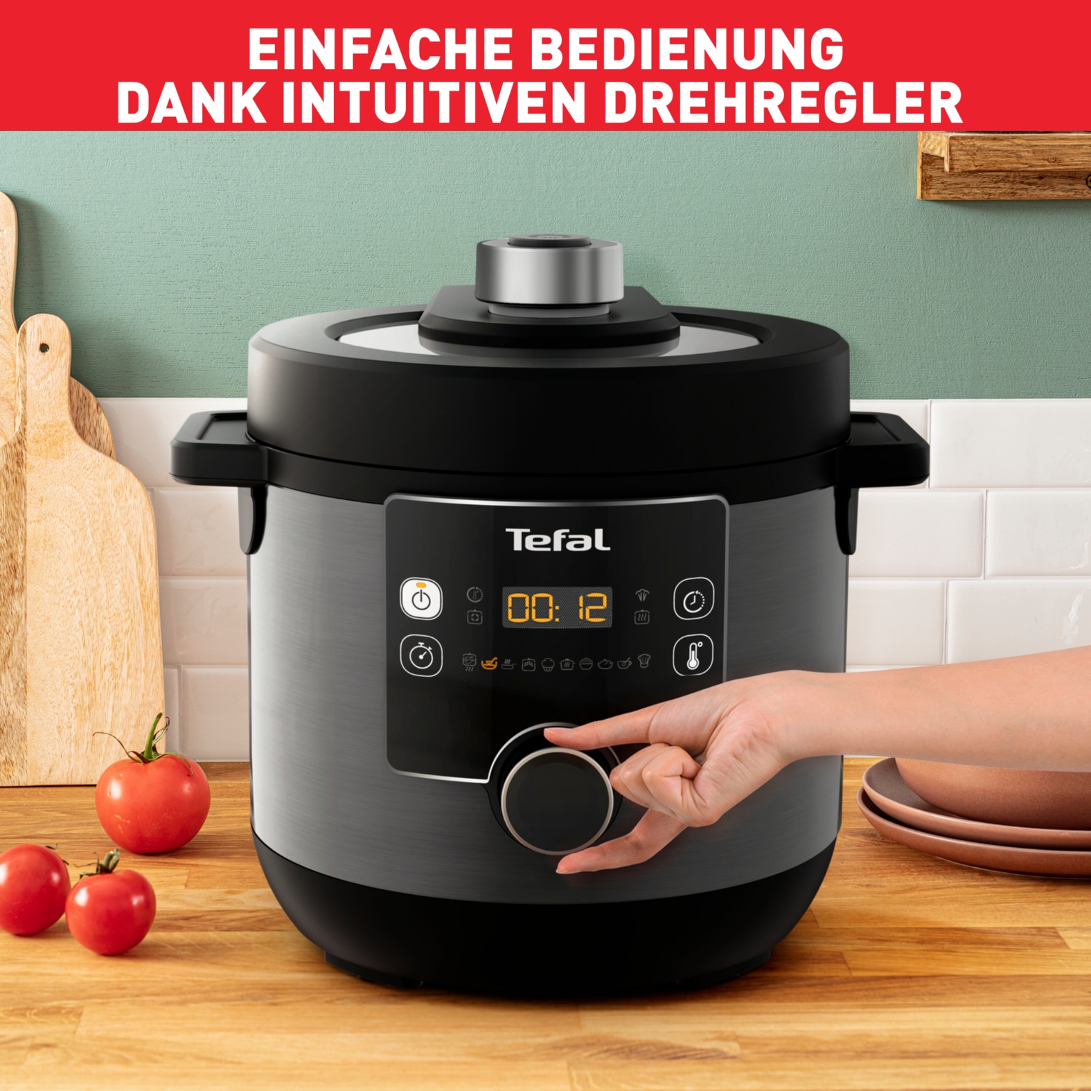 Tefal Multikocher »CY7788 Turbo Cuisine & Fry«, Schnellkochfunktion, 10 aut. Kochprogramme, 4 Extra Crisp Programme