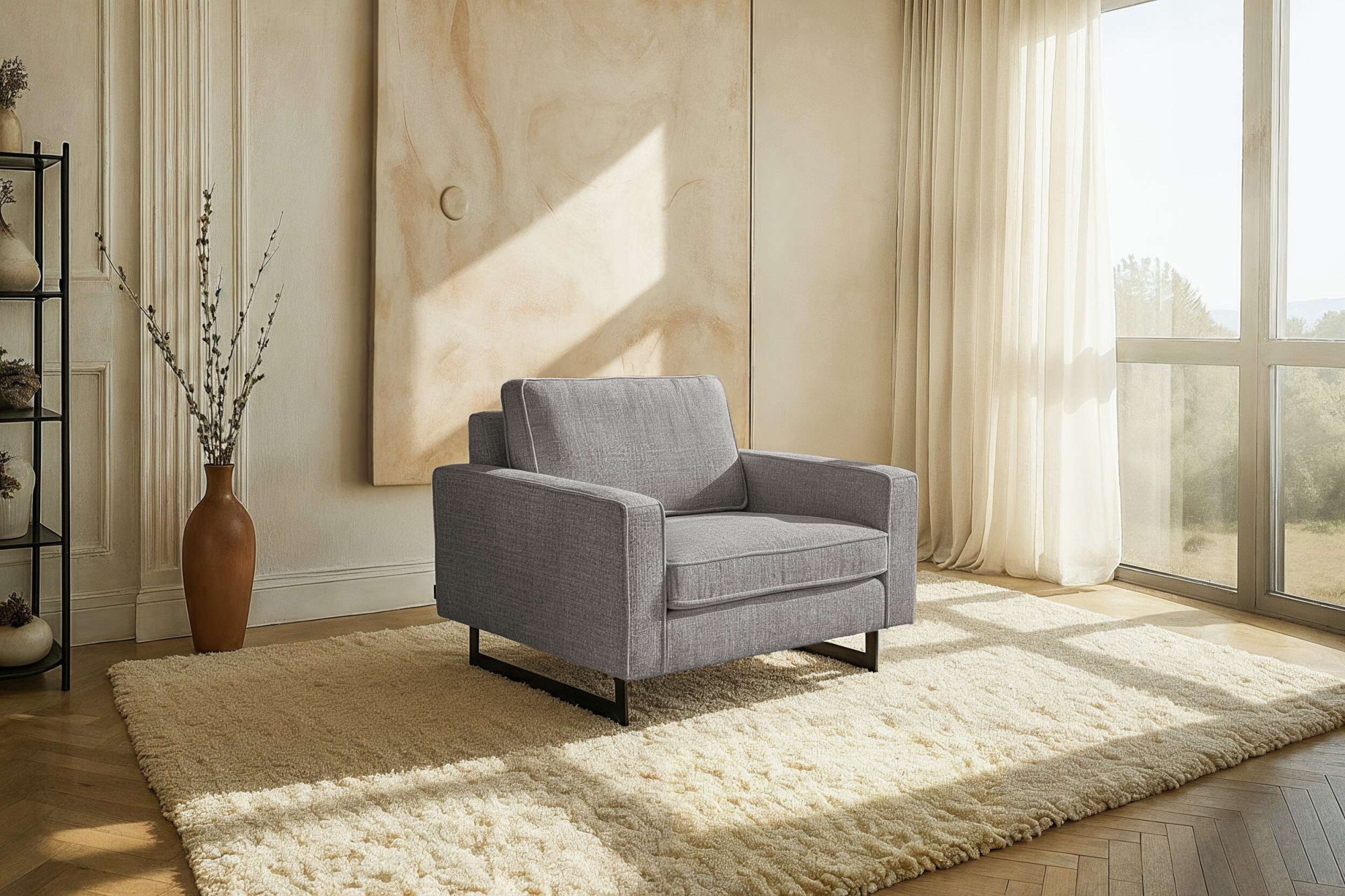 PLACES OF STYLE Loveseat »Pinto 105 cm, Cord, Chenille, Lederoptik« mit Ked günstig online kaufen