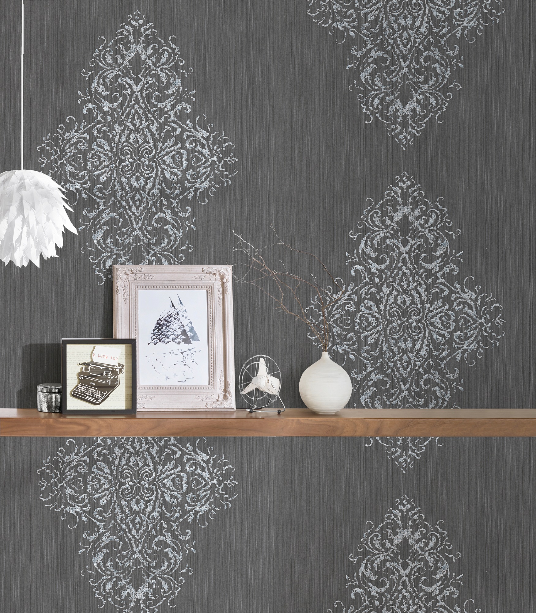Architects Paper Textiltapete »Luxury wallpaper«, Barock-ornamental-gemustert, Textil Tapete Barock Metallic Effekt Tapeten Wohnzimmer Schlafzimmer