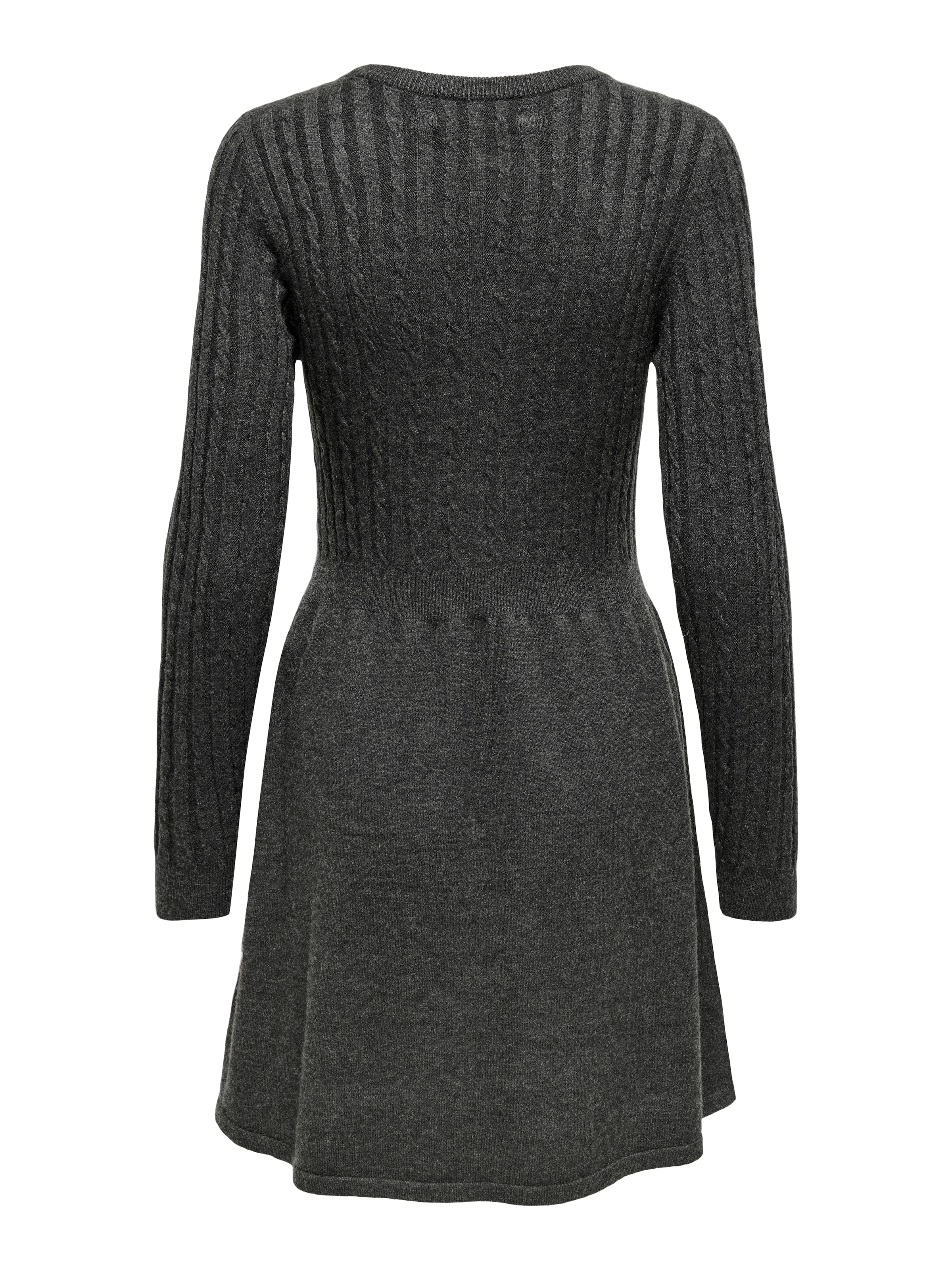 ONLY Strickkleid »ONLFIA LS CABLE DRESS KNT«, tailliert und mit dezentem Zopfstrickmuster im Oberteil
